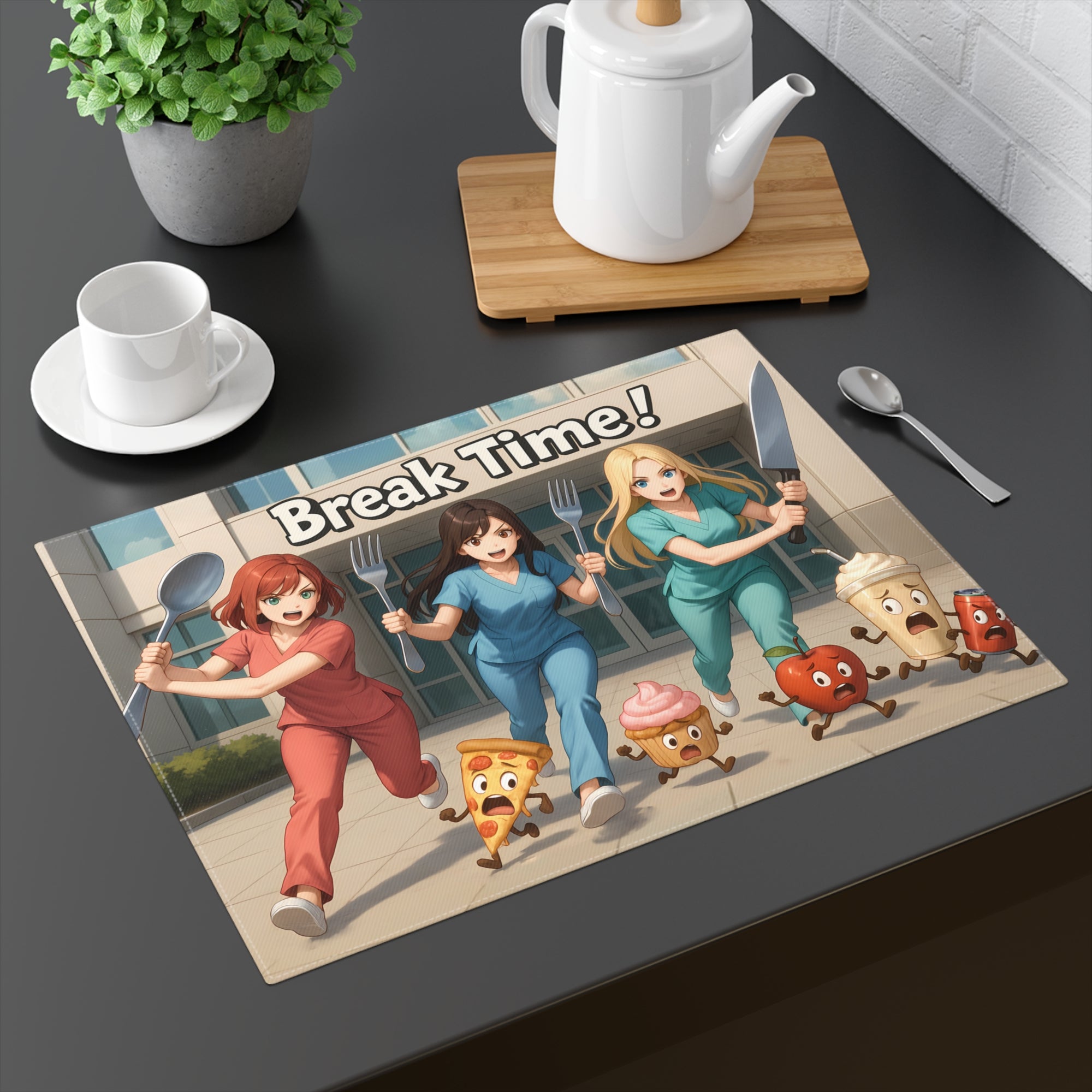 Nurse Placemat - No snack is safe at break time!