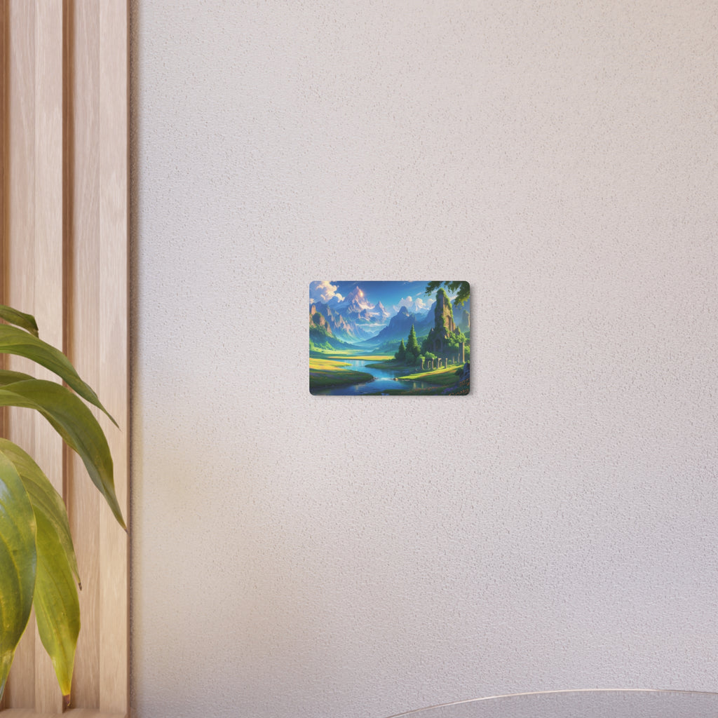Fantasy Mountain Landscape Metal Wall Art – Scenic Decor