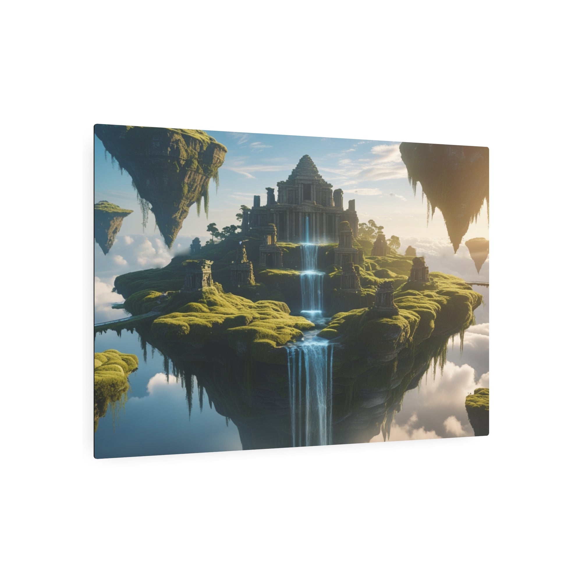 Fantasy Floating Islands Metal Wall Art – Epic Sky Decor