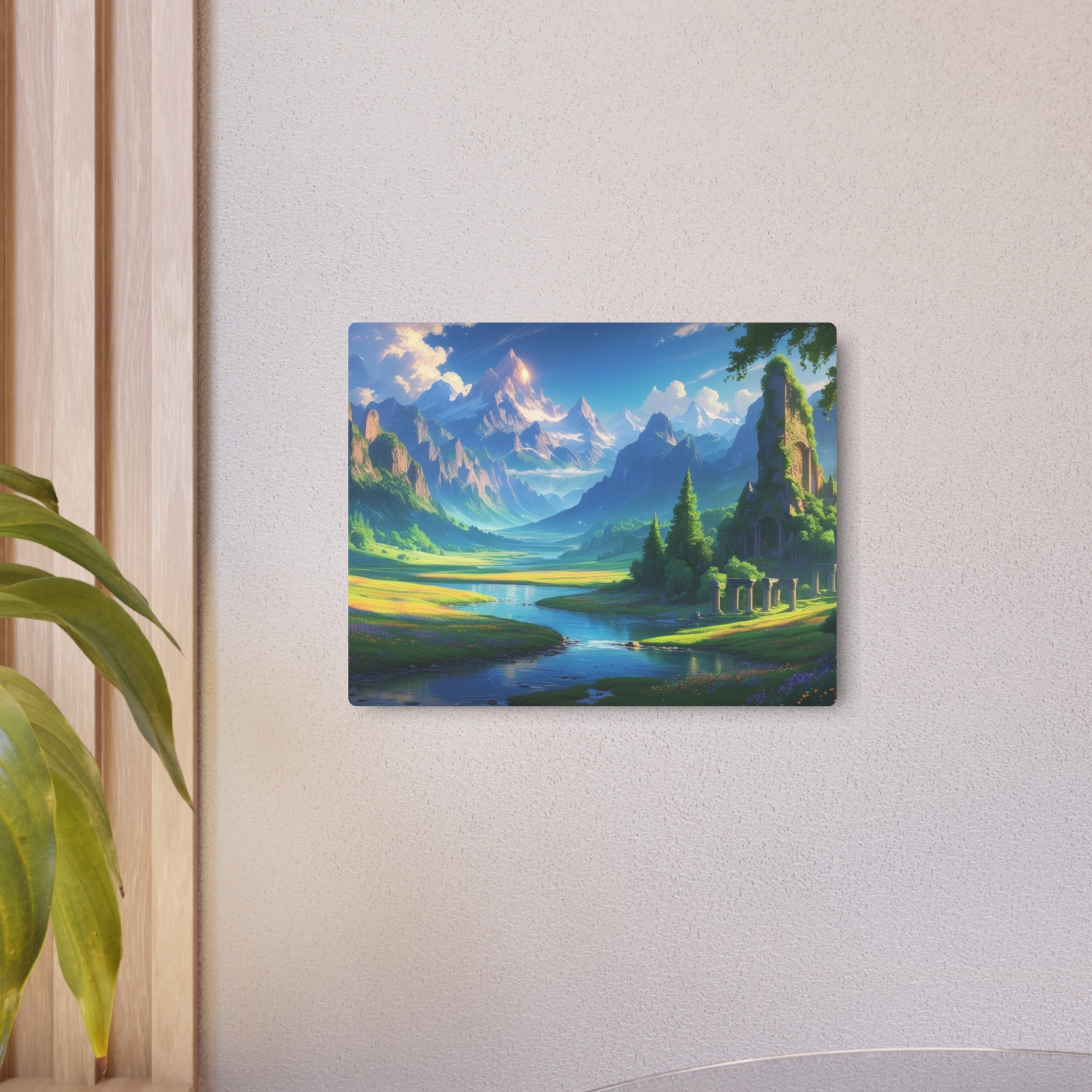 Fantasy Mountain Landscape Metal Wall Art – Scenic Decor