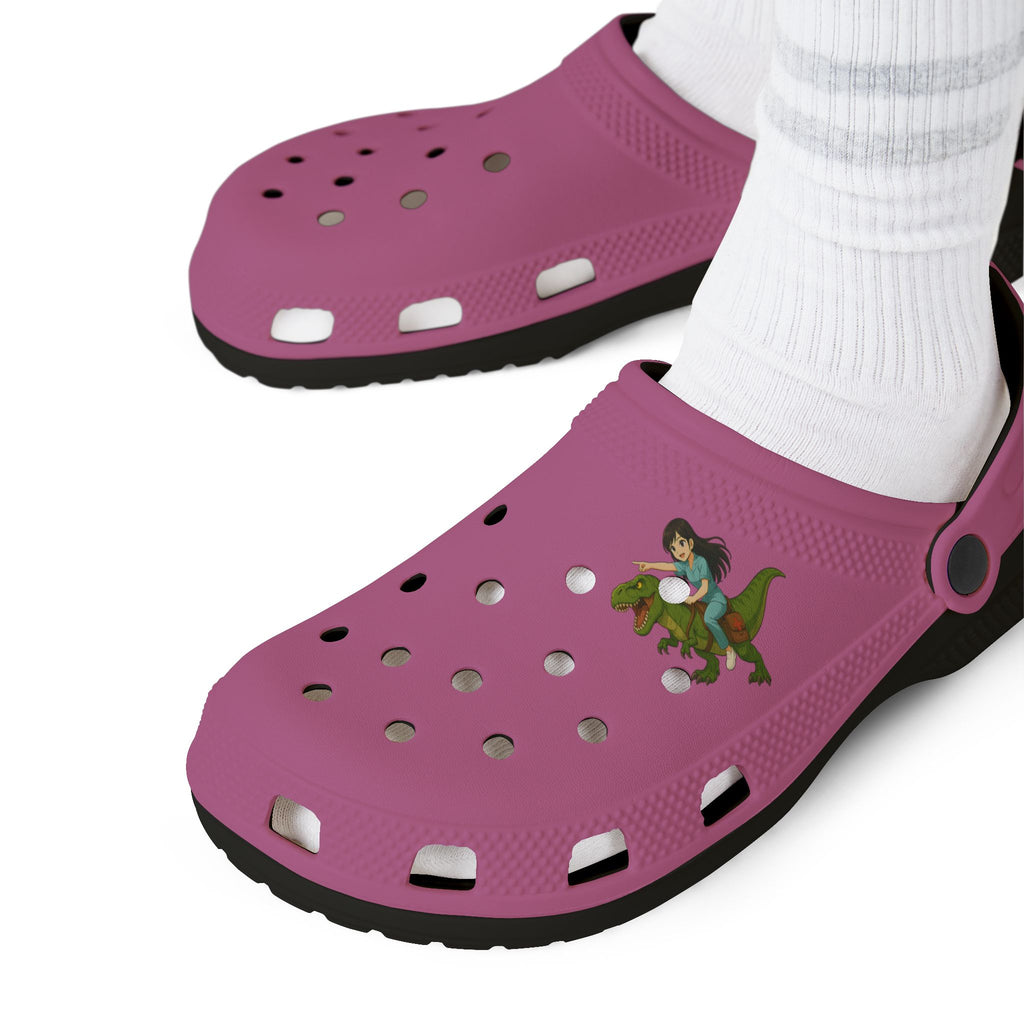 Cute Dino Riding Nurse EVA Foam Clogs – All-Day Comfort for Healthcare Workers