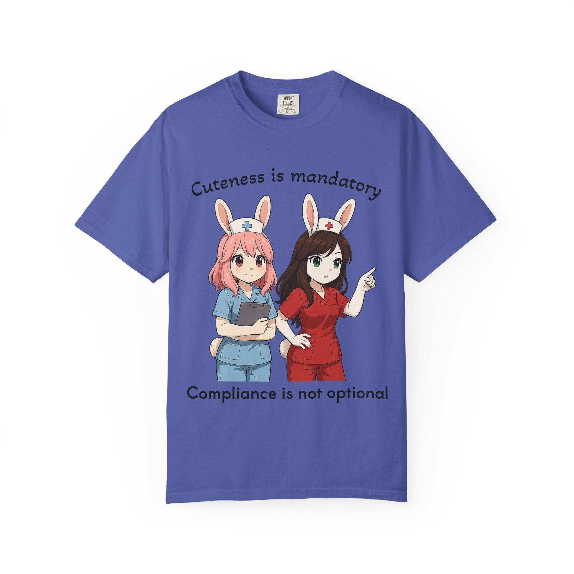 Cute Bunny Nurse Shirt – “Cuteness Is Mandatory” – Premium Comfort Colors Tee