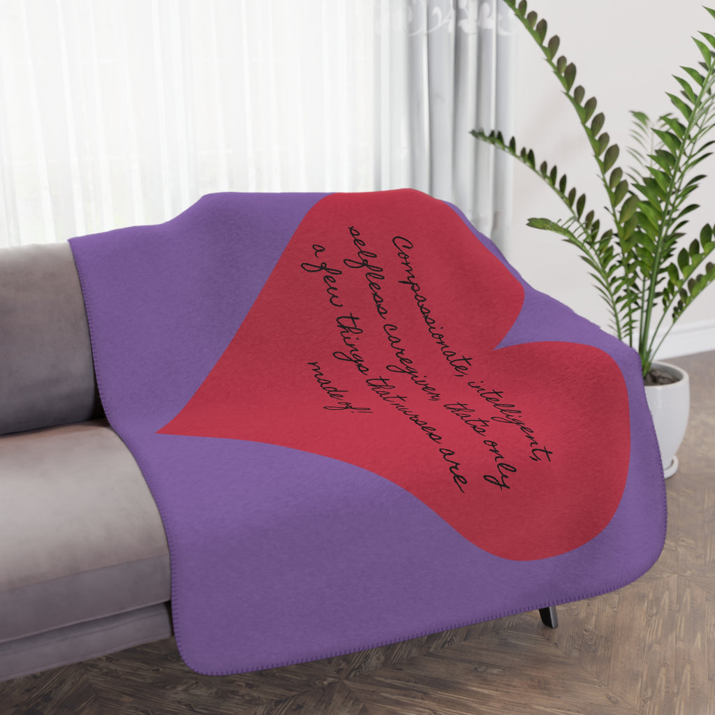 Blanket: What Nurses are Made Of – Heartfelt Cozy Sherpa Blanket for Nurses & Healthcare Workers
