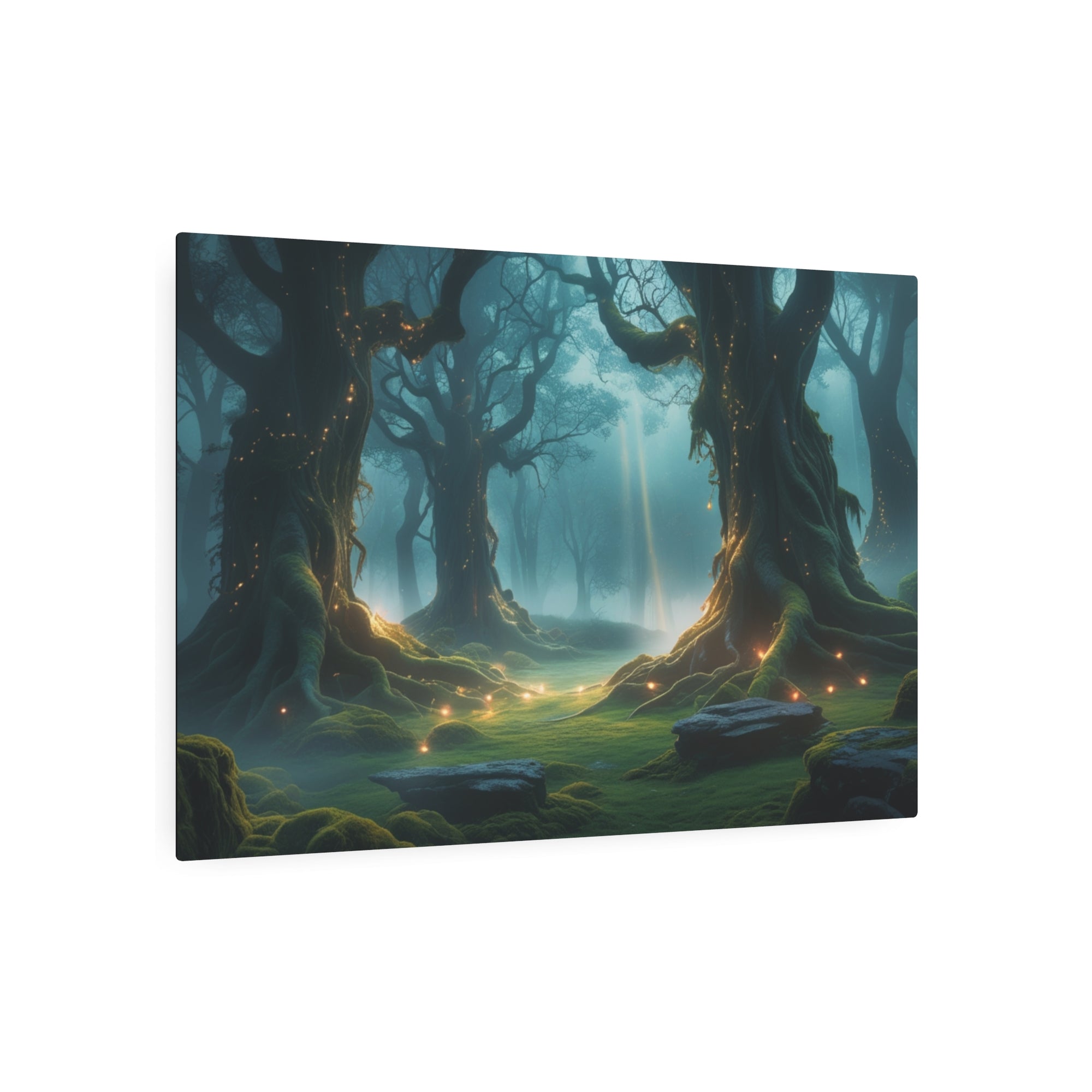 Fantasy Enchanted Misty Forest Metal Wall Art – Scenic Decor