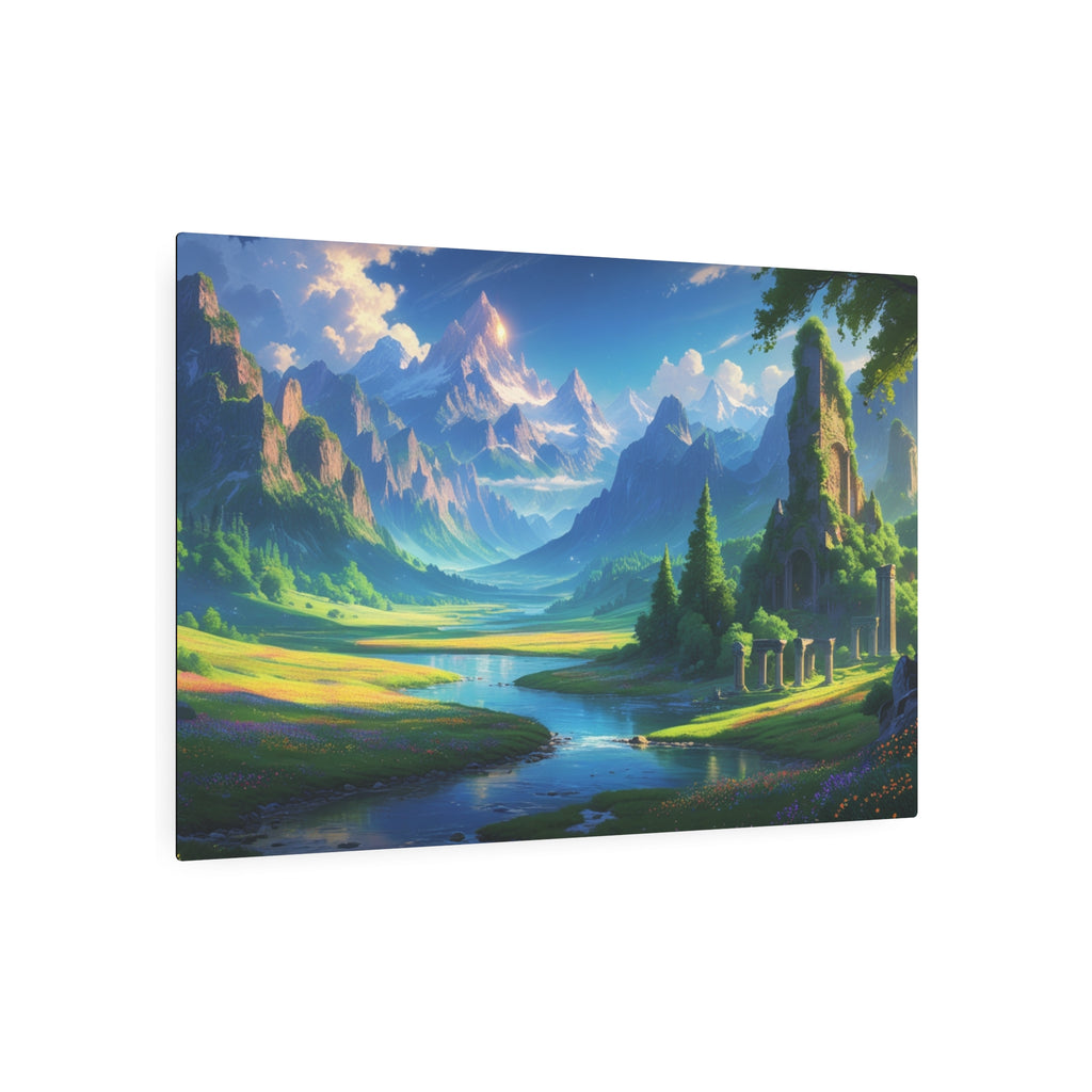 Fantasy Mountain Landscape Metal Wall Art – Scenic Decor