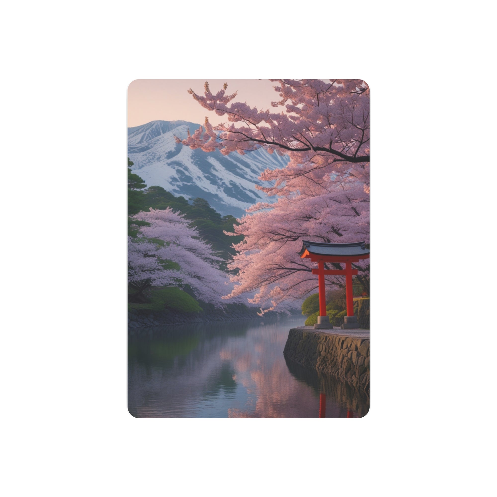 Cherry Blossom Torii Metal Wall Art – Japanese Nature Decor