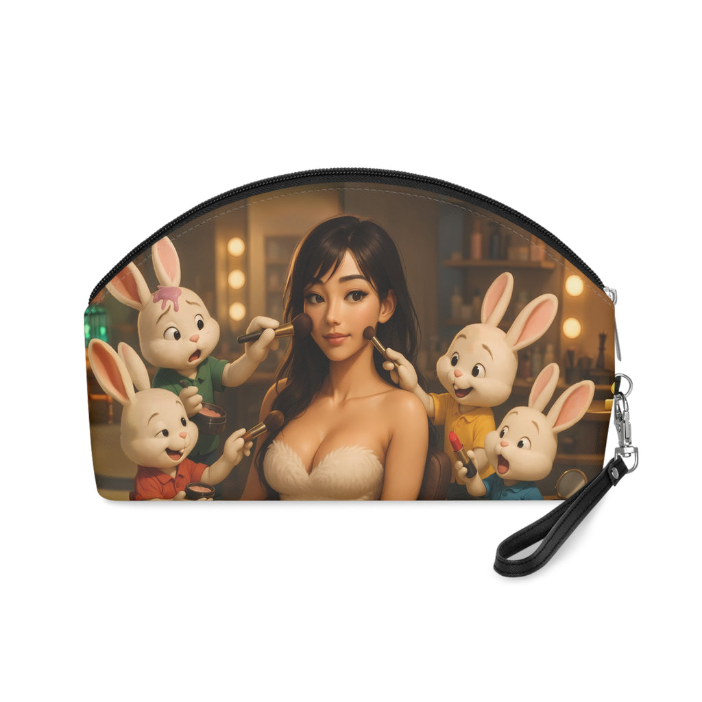 Bunny Blush Makeup Bag – Cute Cosmetic Pouch with Chic Bunny Design