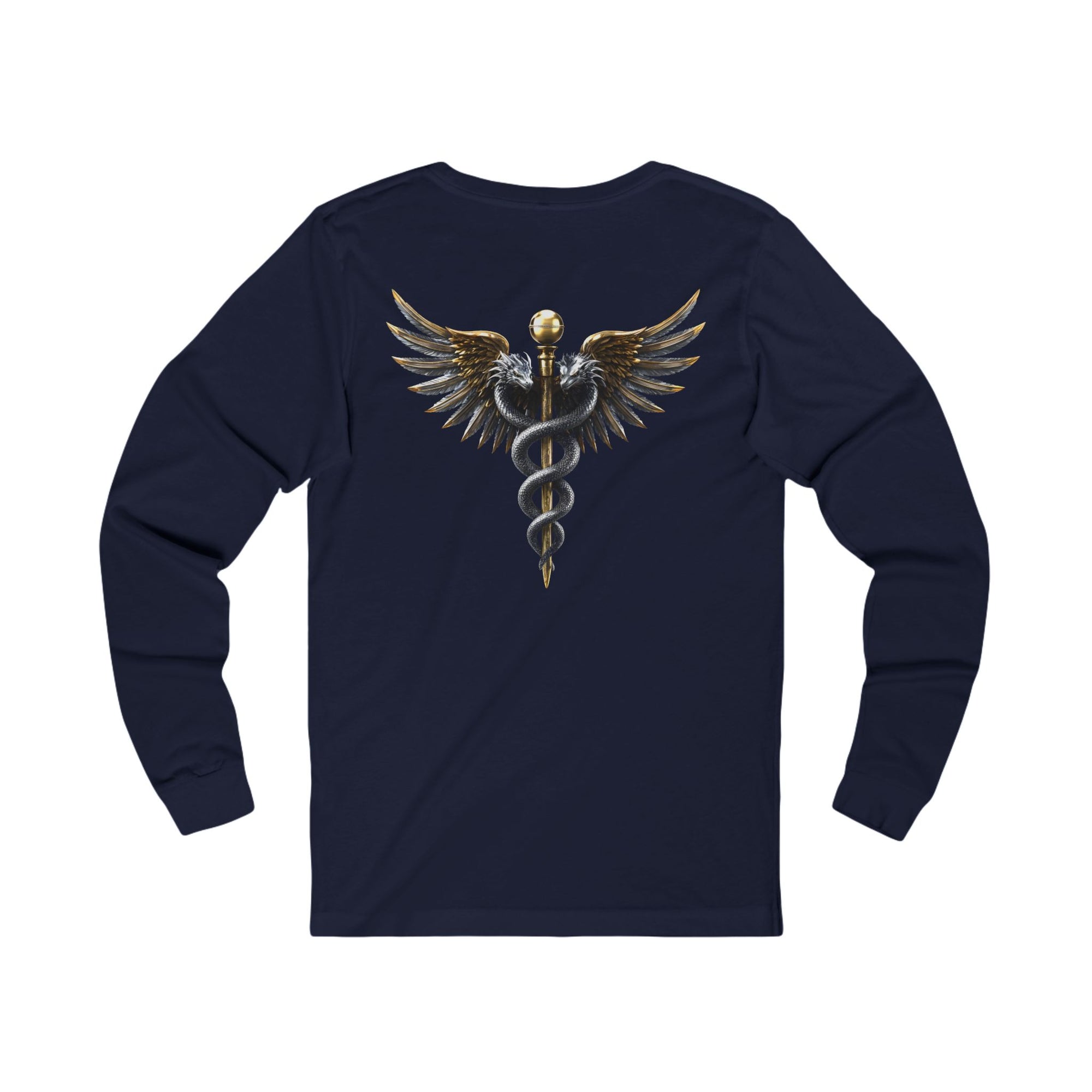 Caduceus & Heartbeat Long Sleeve Shirt for Medical Professionals