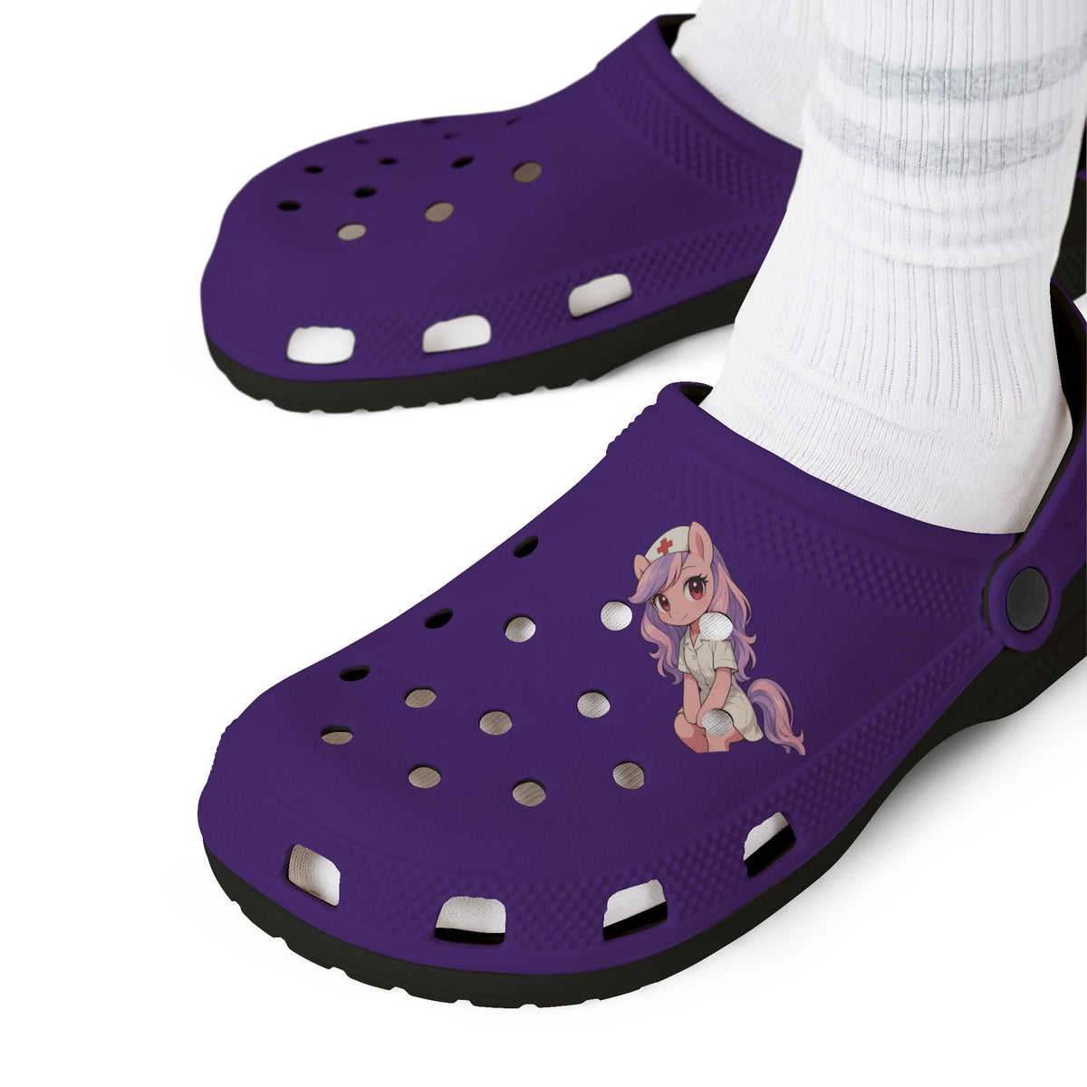 Cute Nurse Pony EVA Foam Clogs – All-Day Comfort for Healthcare Workers