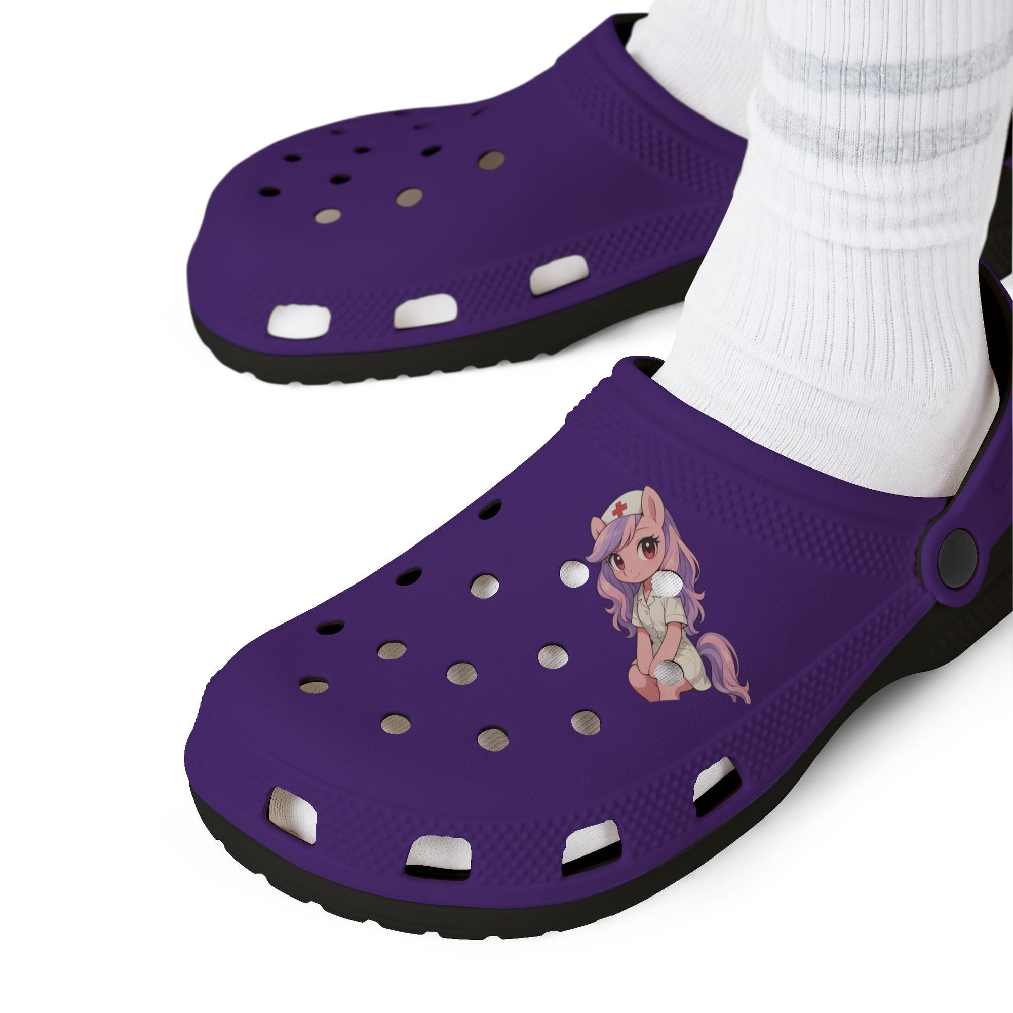 Cute Nurse Pony EVA Foam Clogs – All-Day Comfort for Healthcare Workers
