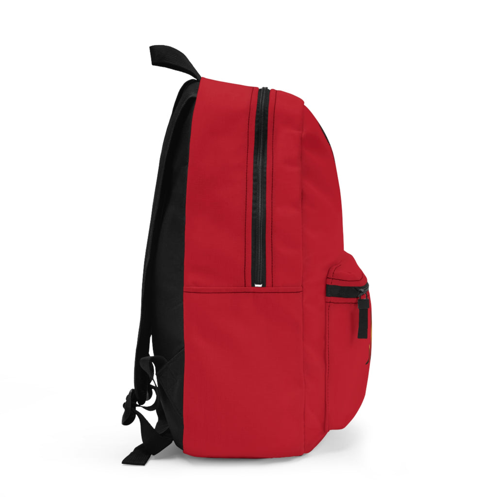 The Healer’s Backpack – Medical Caduceus & Gold Heartbeat Nursing Backpack (Red)