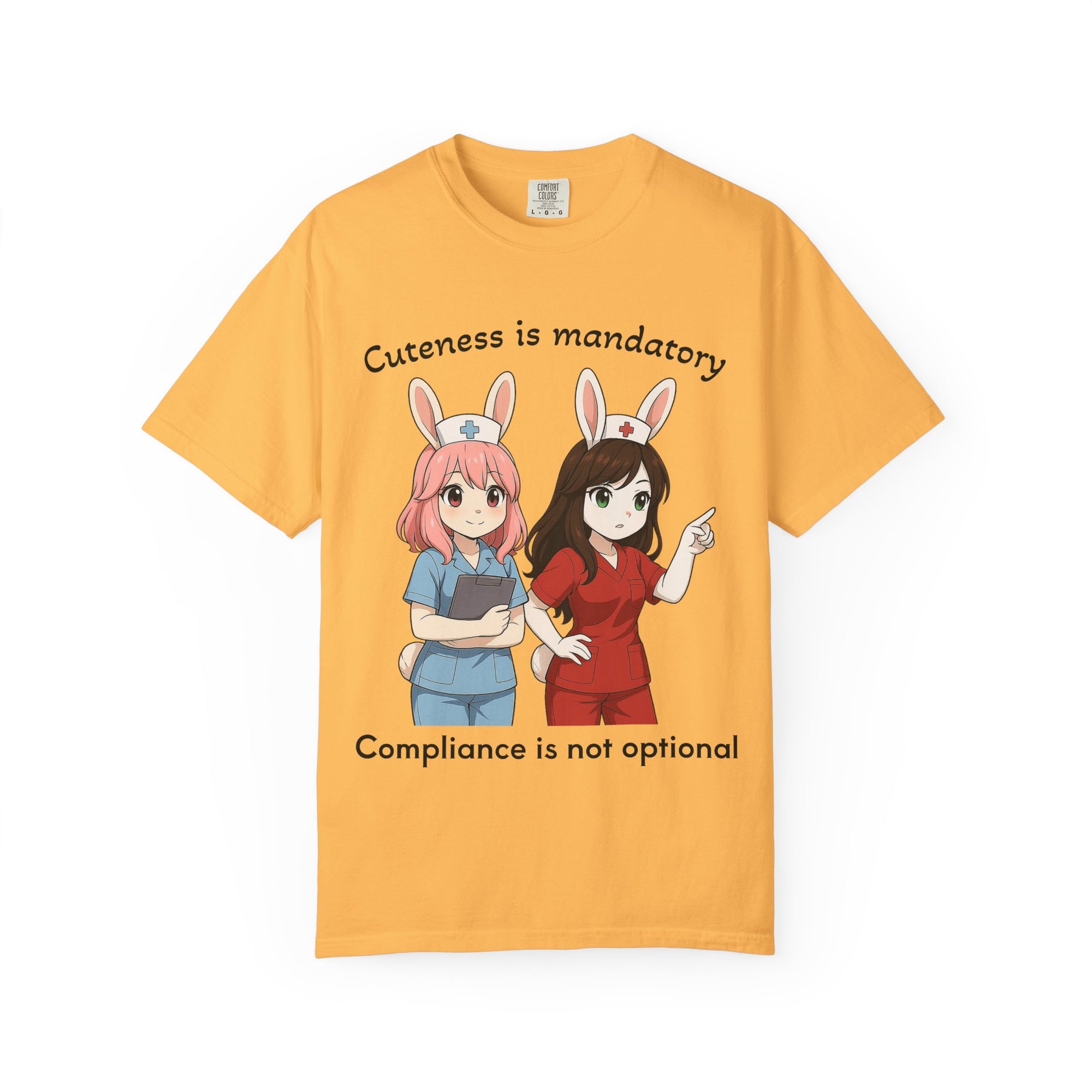 Cute Bunny Nurse Shirt – “Cuteness Is Mandatory” – Premium Comfort Colors Tee