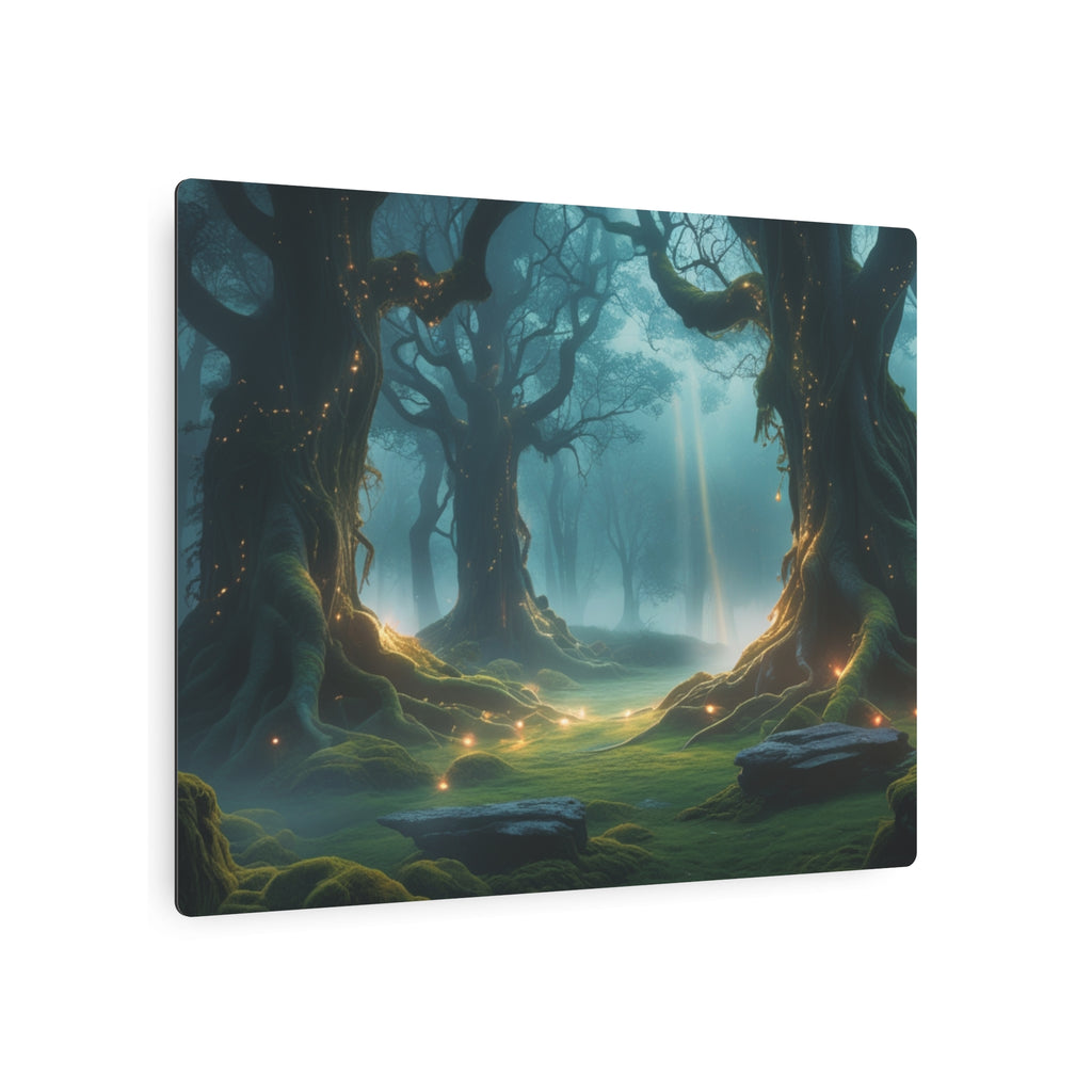 Fantasy Enchanted Misty Forest Metal Wall Art – Scenic Decor