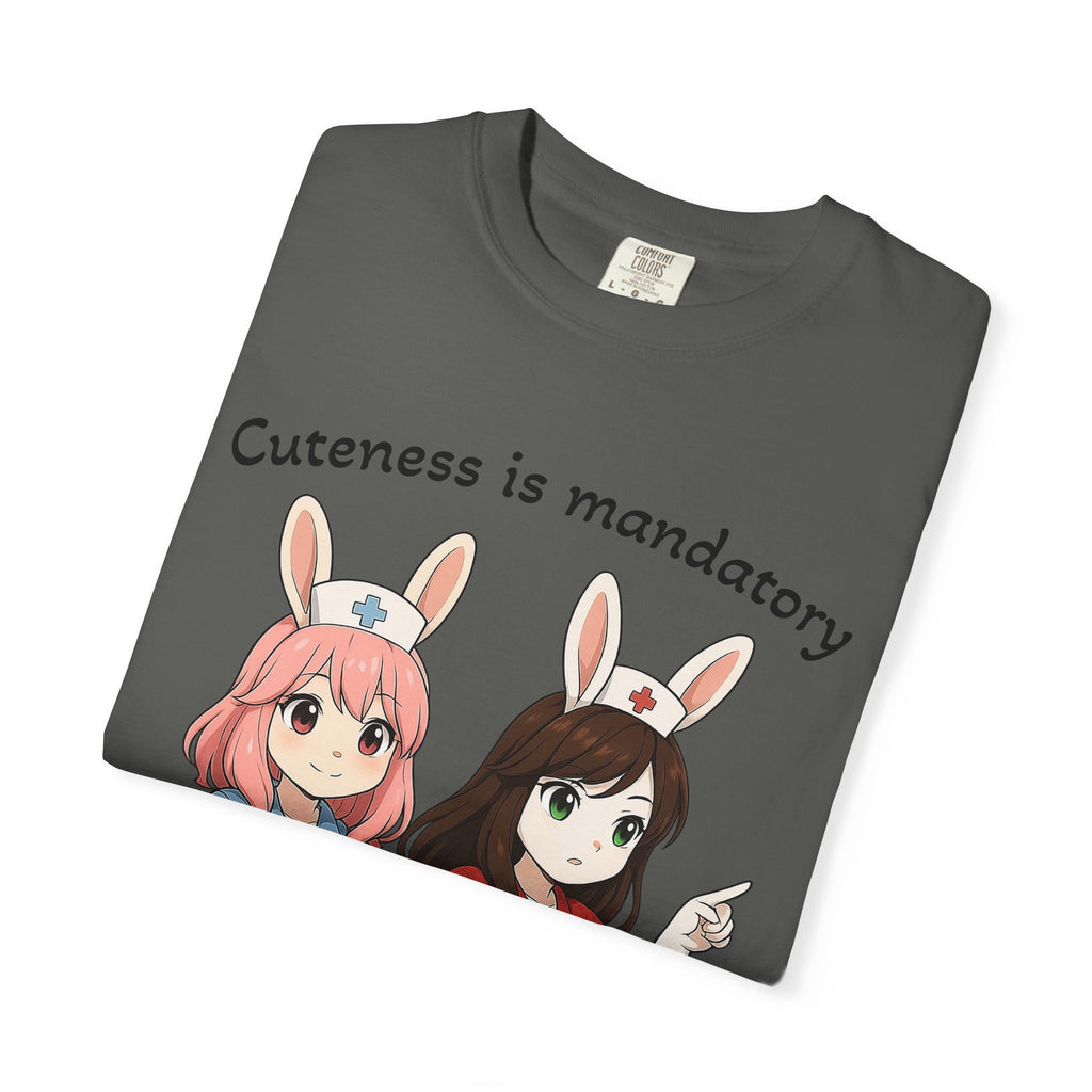 Cute Bunny Nurse Shirt – “Cuteness Is Mandatory” – Premium Comfort Colors Tee