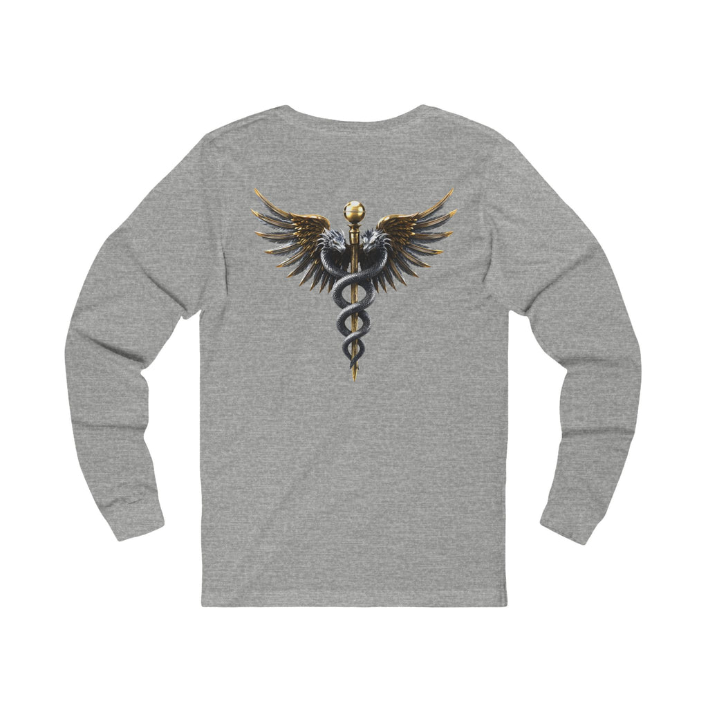 Caduceus & Heartbeat Long Sleeve Shirt for Medical Professionals
