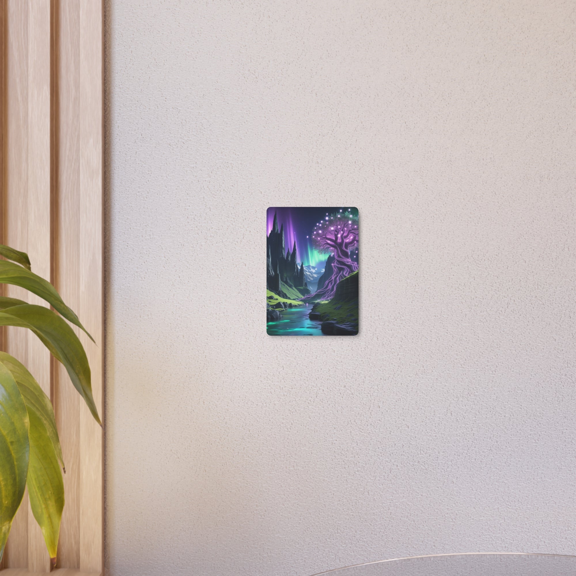 Fantasy Mystical Valley Metal Wall Art – Enchanted Nature Landscape