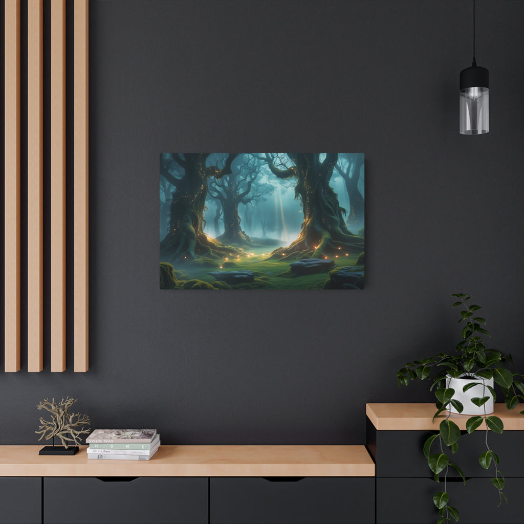 Fantasy Enchanted Misty Forest Metal Wall Art – Scenic Decor