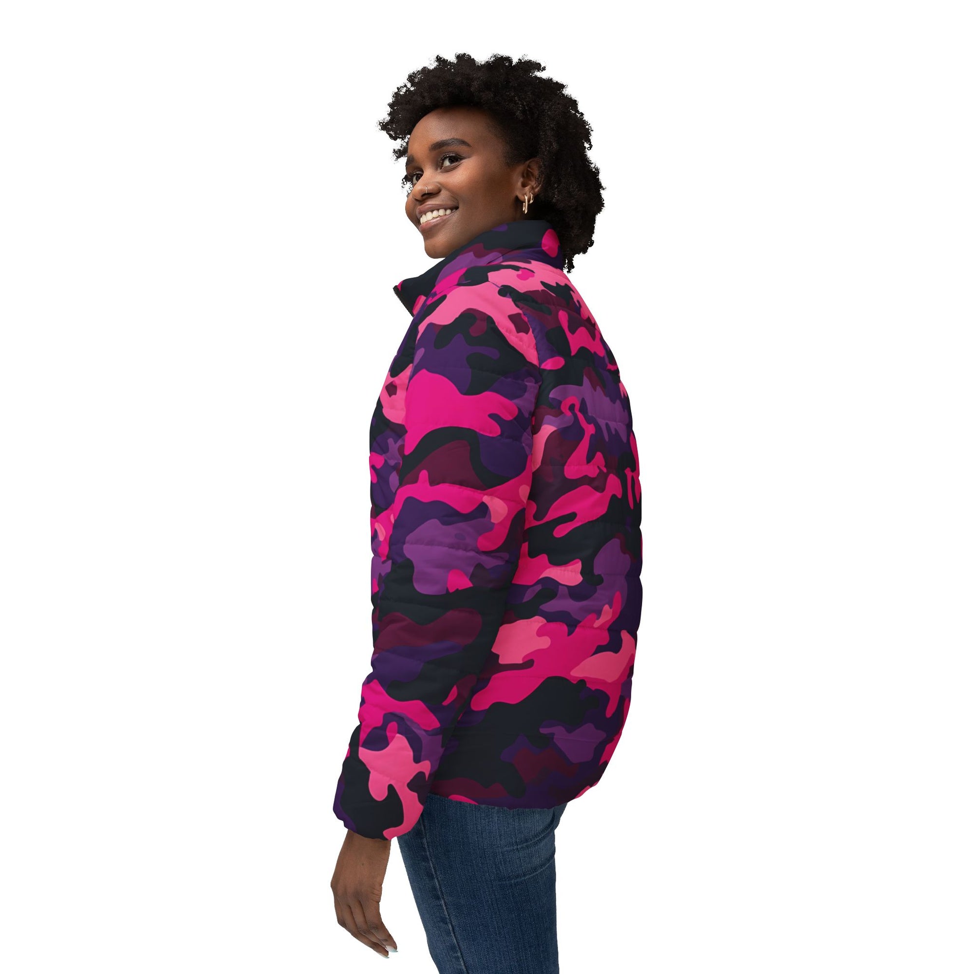 Nurse Rambo Women's Camo Puffer Jacket – Bold Winter Outerwear