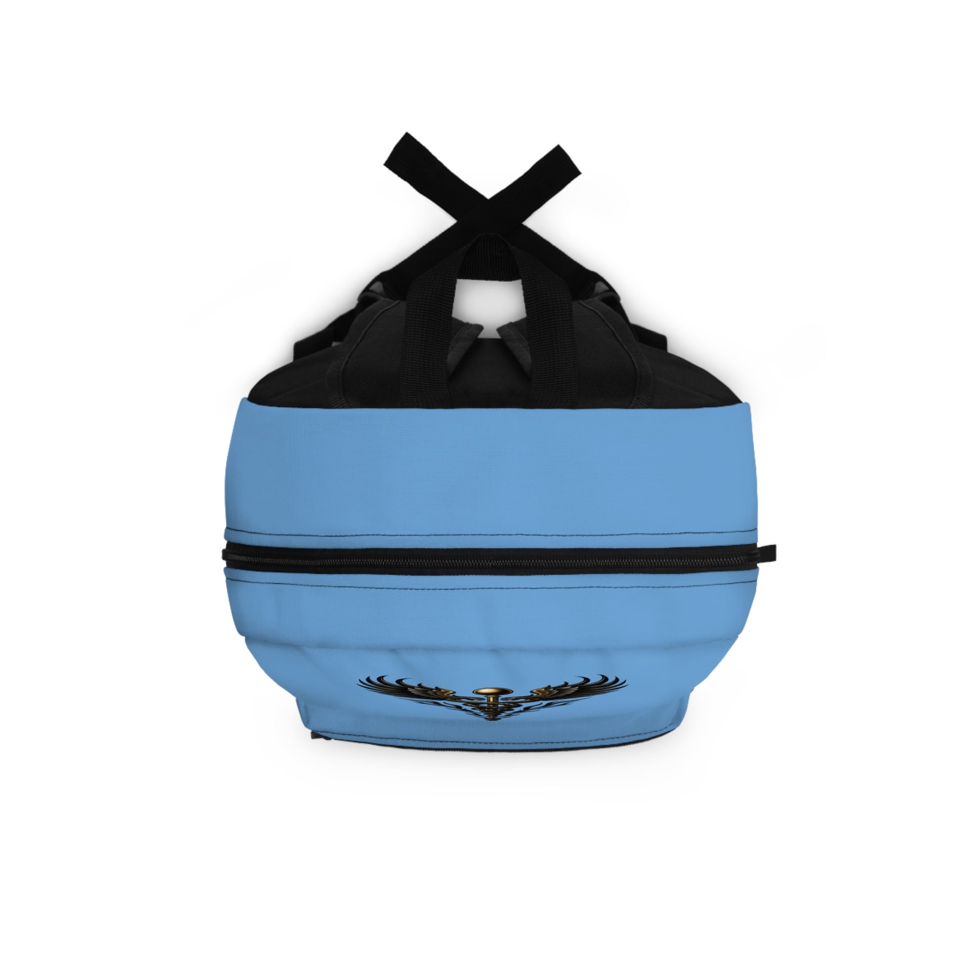 The Healer’s Backpack – Medical Caduceus & Gold Heartbeat Nursing Backpack (Light Blue)