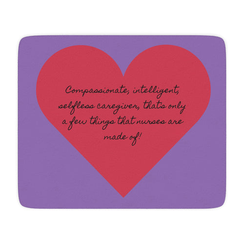 Blanket: What Nurses are Made Of – Heartfelt Cozy Sherpa Blanket for Nurses & Healthcare Workers