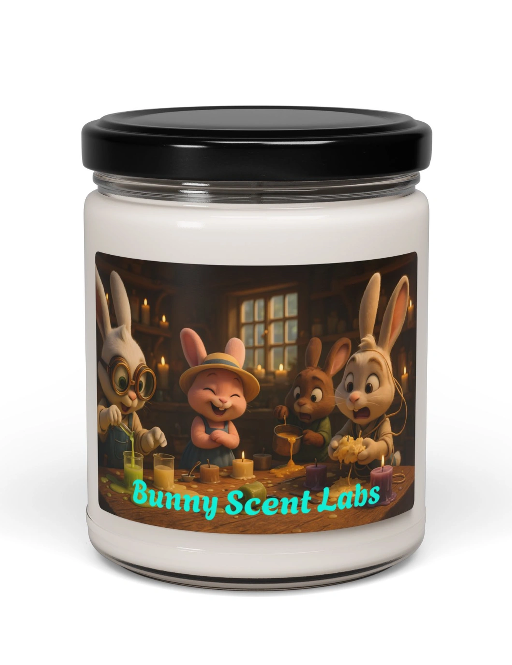 Bunny Scent Labs - White Wax Candles – Adorable Bunny Candle, Cozy Spring Home Decor, Relaxing Seasonal Scent, Perfect Gift
