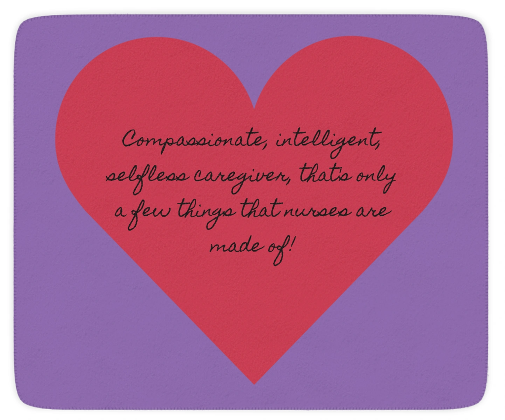 Blanket: What Nurses are Made Of – Heartfelt Cozy Sherpa Blanket for Nurses & Healthcare Workers