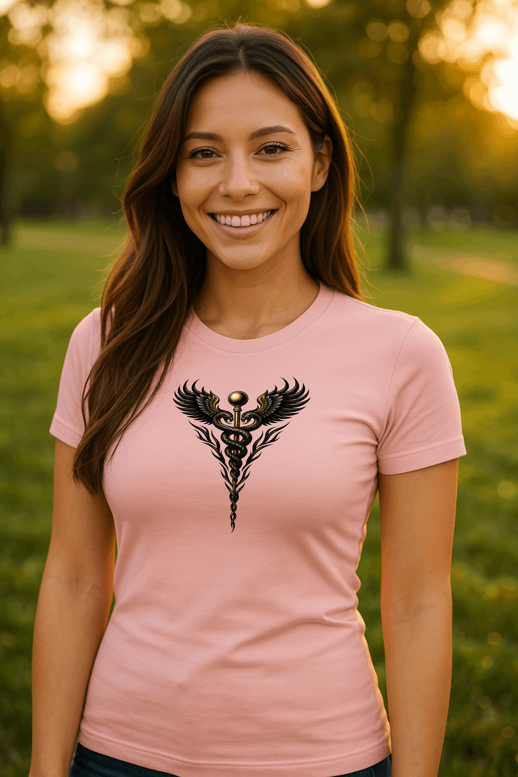 Nurse Caduceus Shirt – Stylish Medical Tee for Women