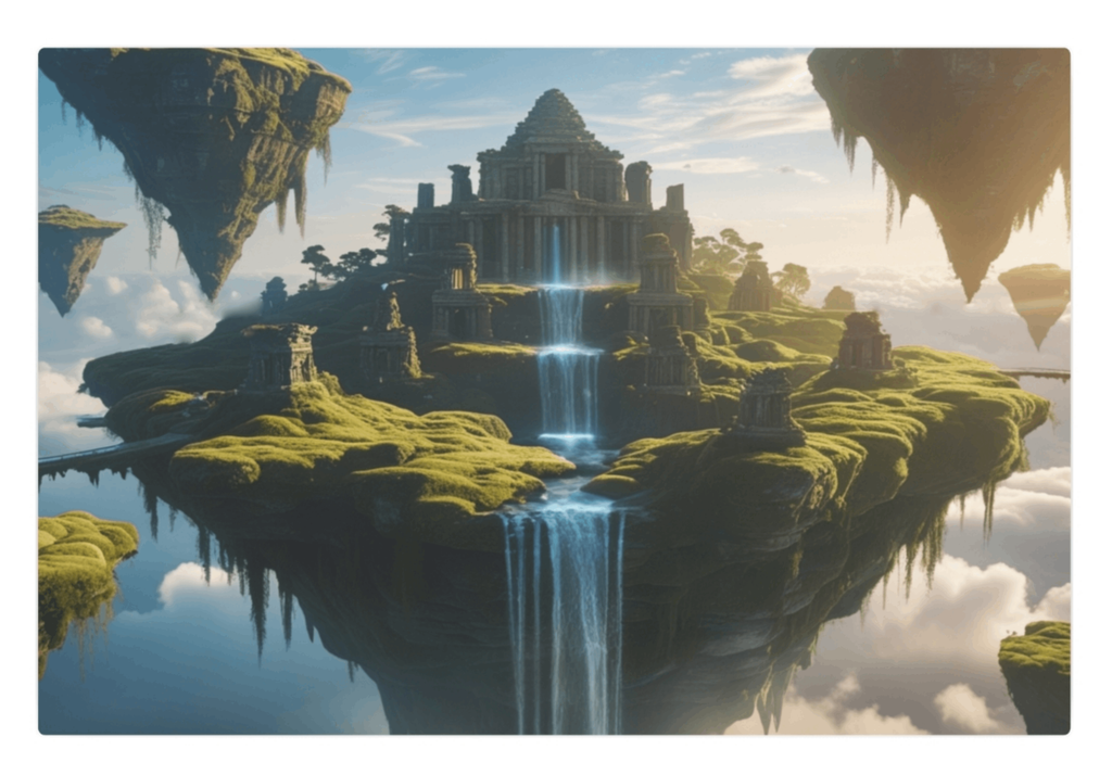 Fantasy Floating Islands Metal Wall Art – Epic Sky Decor