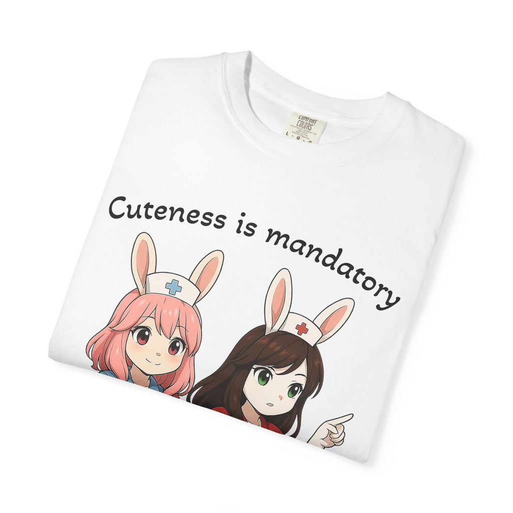 Cute Bunny Nurse Shirt – “Cuteness Is Mandatory” – Premium Comfort Colors Tee