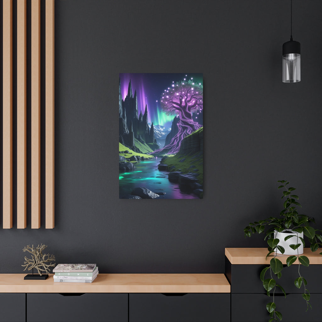 Fantasy Mystical Valley Metal Wall Art – Enchanted Nature Landscape