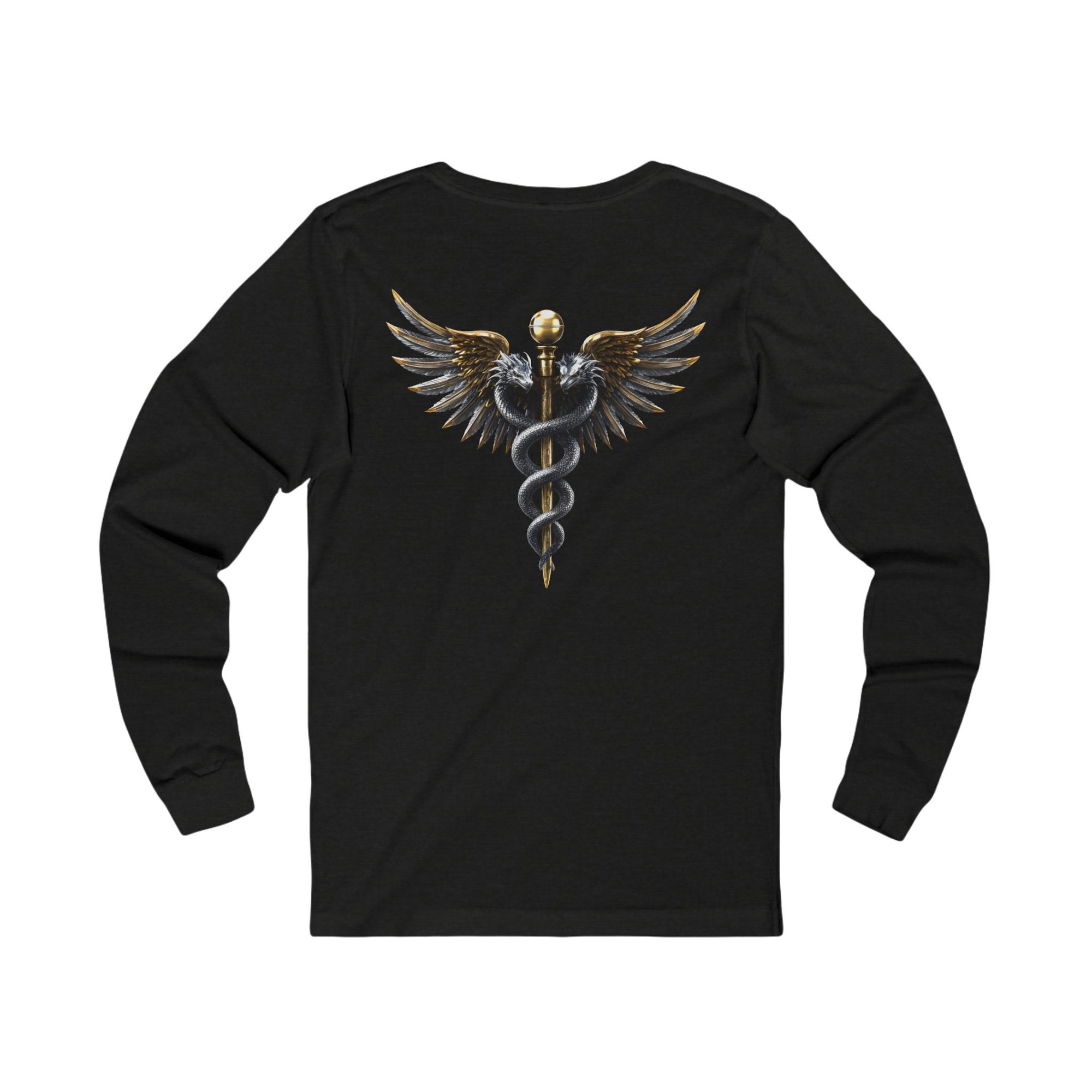 Caduceus & Heartbeat Long Sleeve Shirt for Medical Professionals