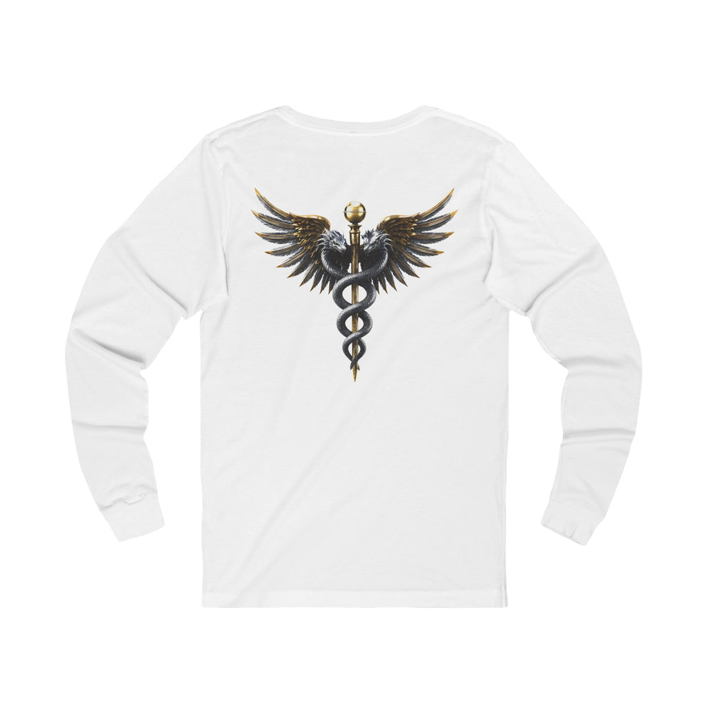 Caduceus & Heartbeat Long Sleeve Shirt for Medical Professionals