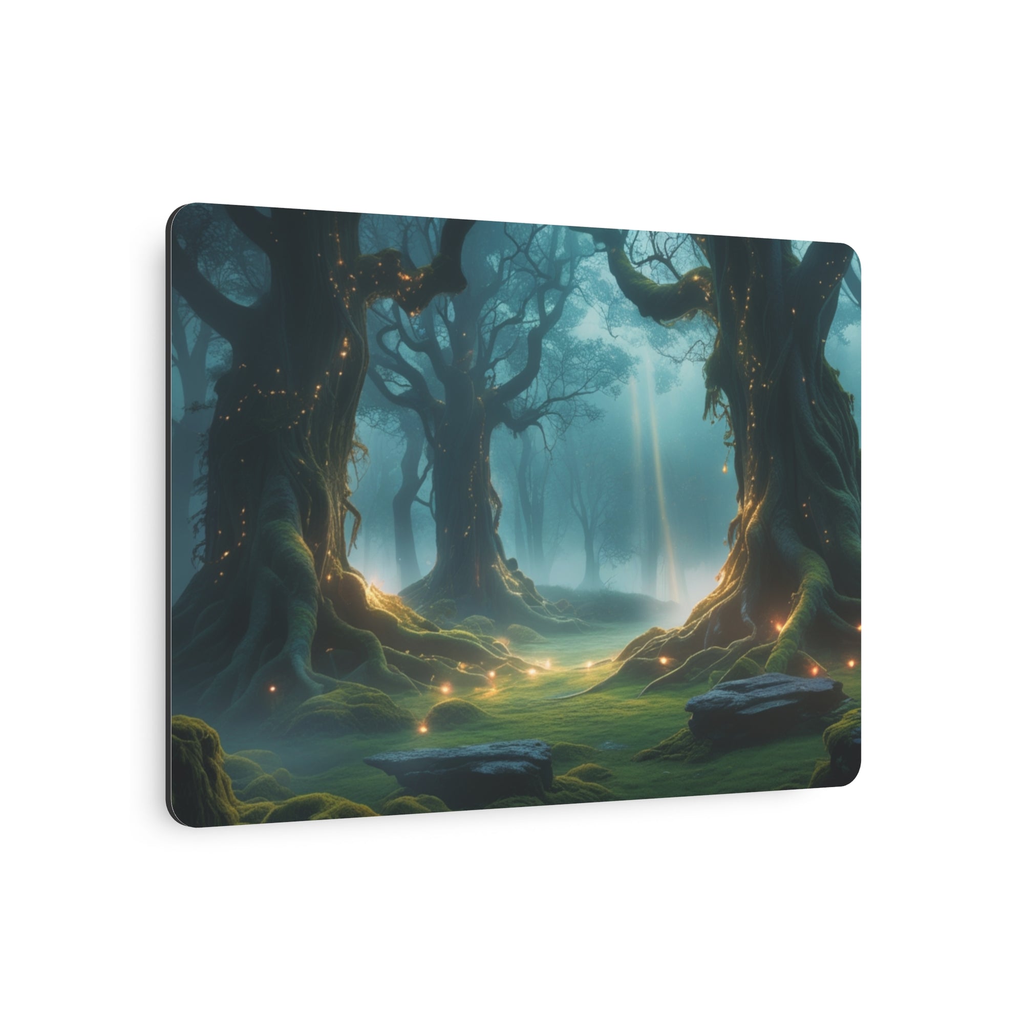 Fantasy Enchanted Misty Forest Metal Wall Art – Scenic Decor