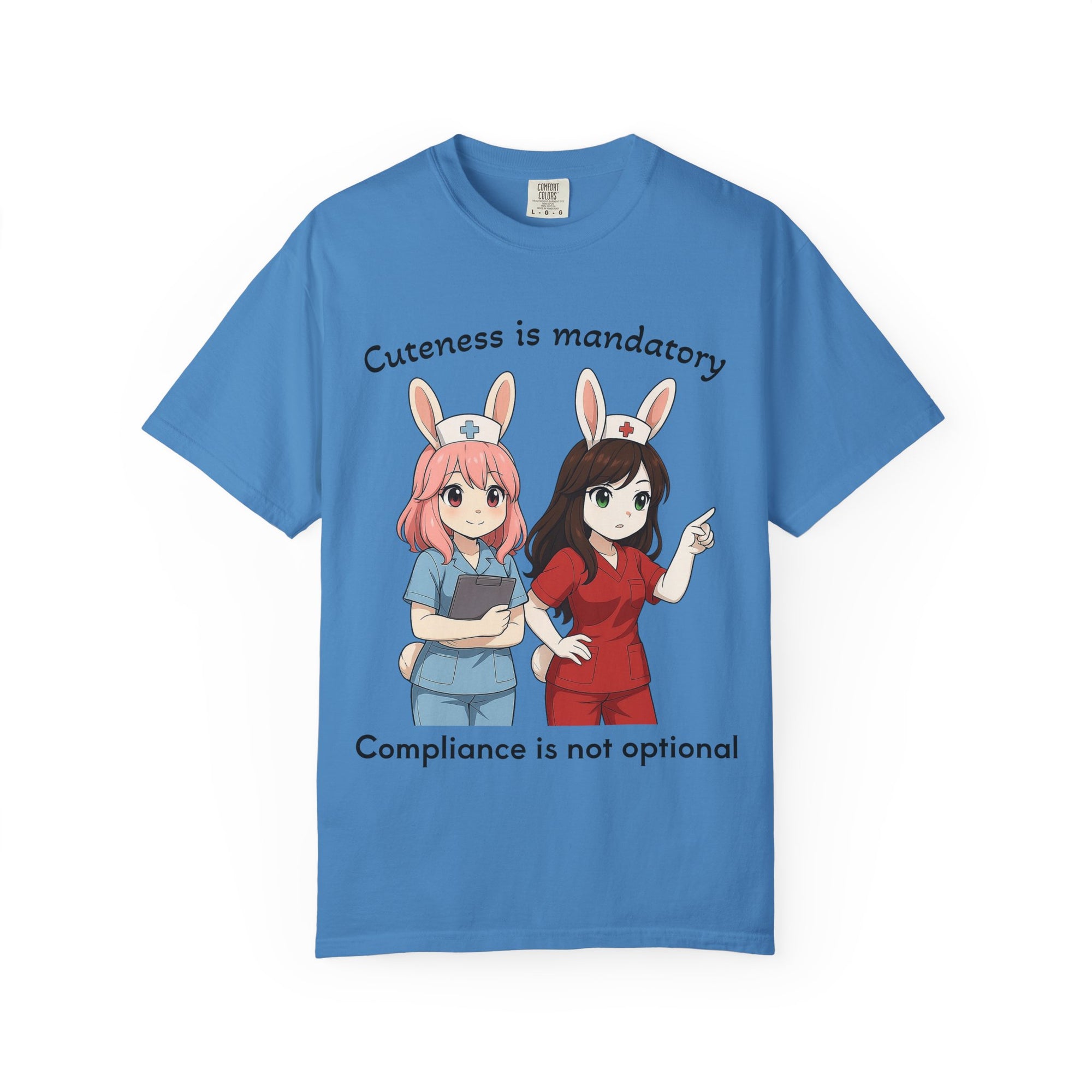 Cute Bunny Nurse Shirt – “Cuteness Is Mandatory” – Premium Comfort Colors Tee