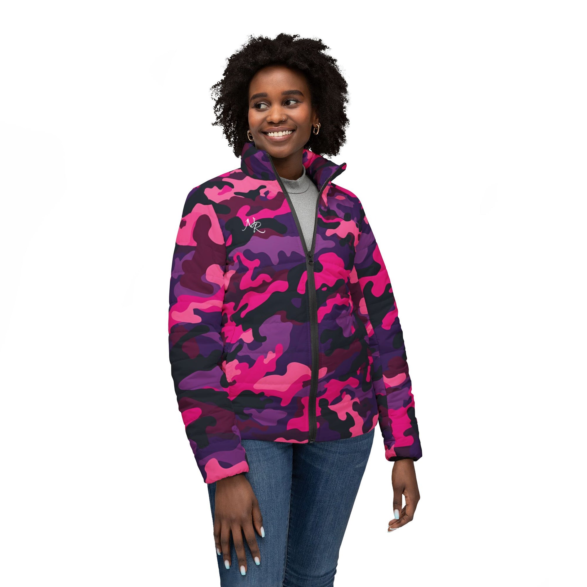Nurse Rambo Women's Camo Puffer Jacket – Bold Winter Outerwear