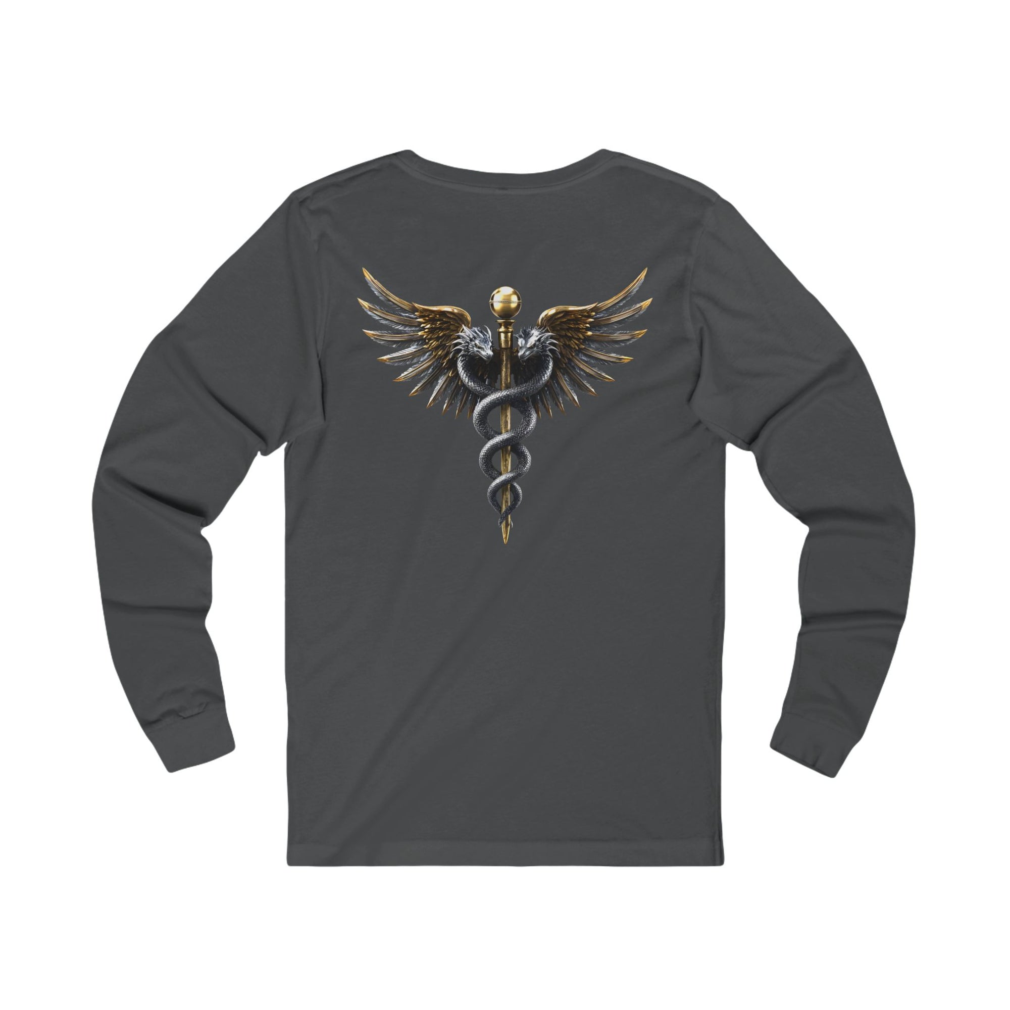 Caduceus & Heartbeat Long Sleeve Shirt for Medical Professionals