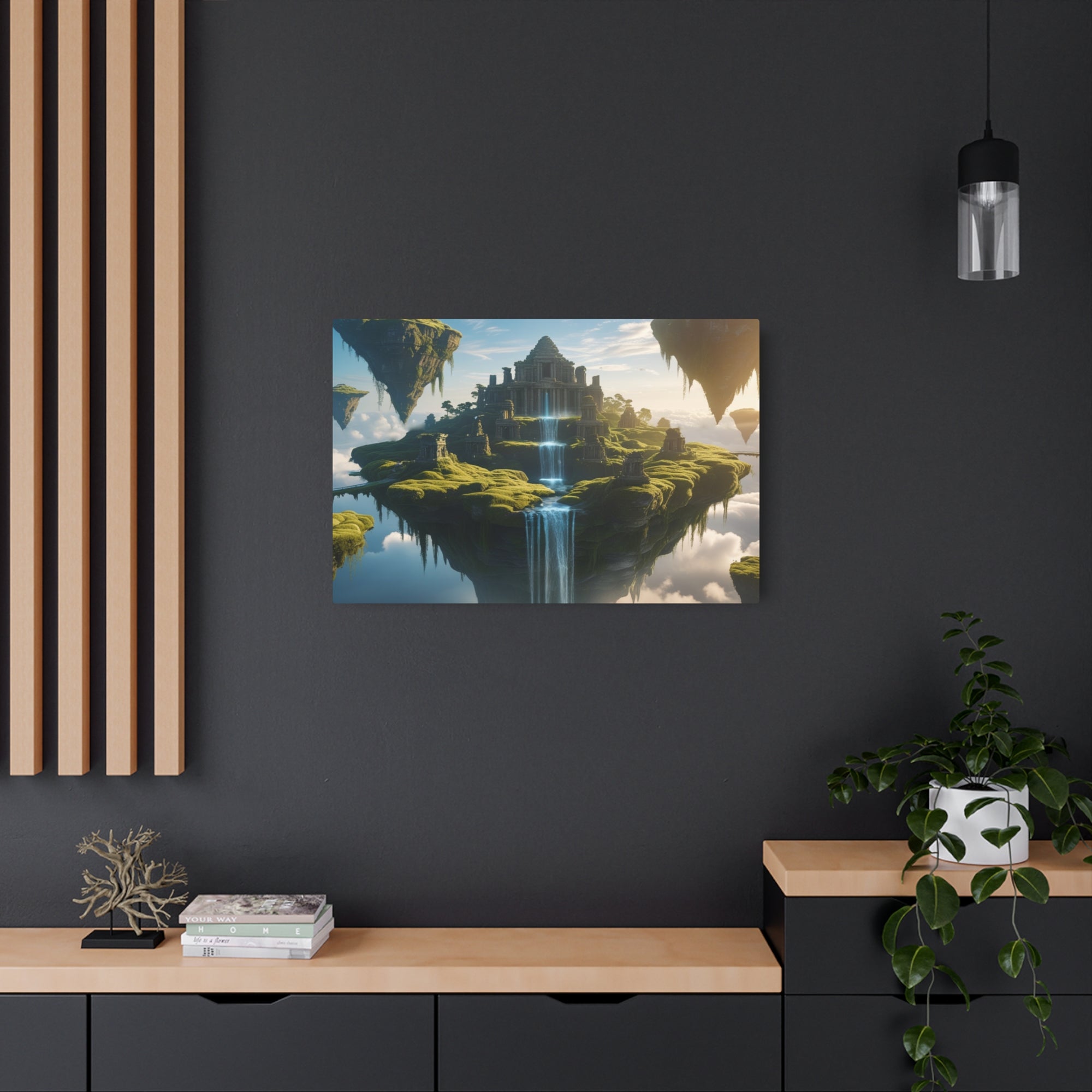 Fantasy Floating Islands Metal Wall Art – Epic Sky Decor