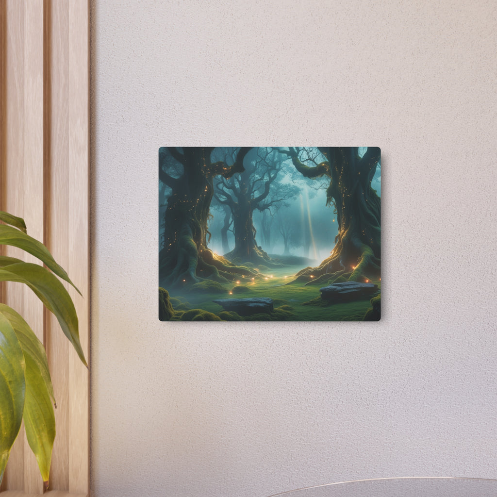 Fantasy Enchanted Misty Forest Metal Wall Art – Scenic Decor