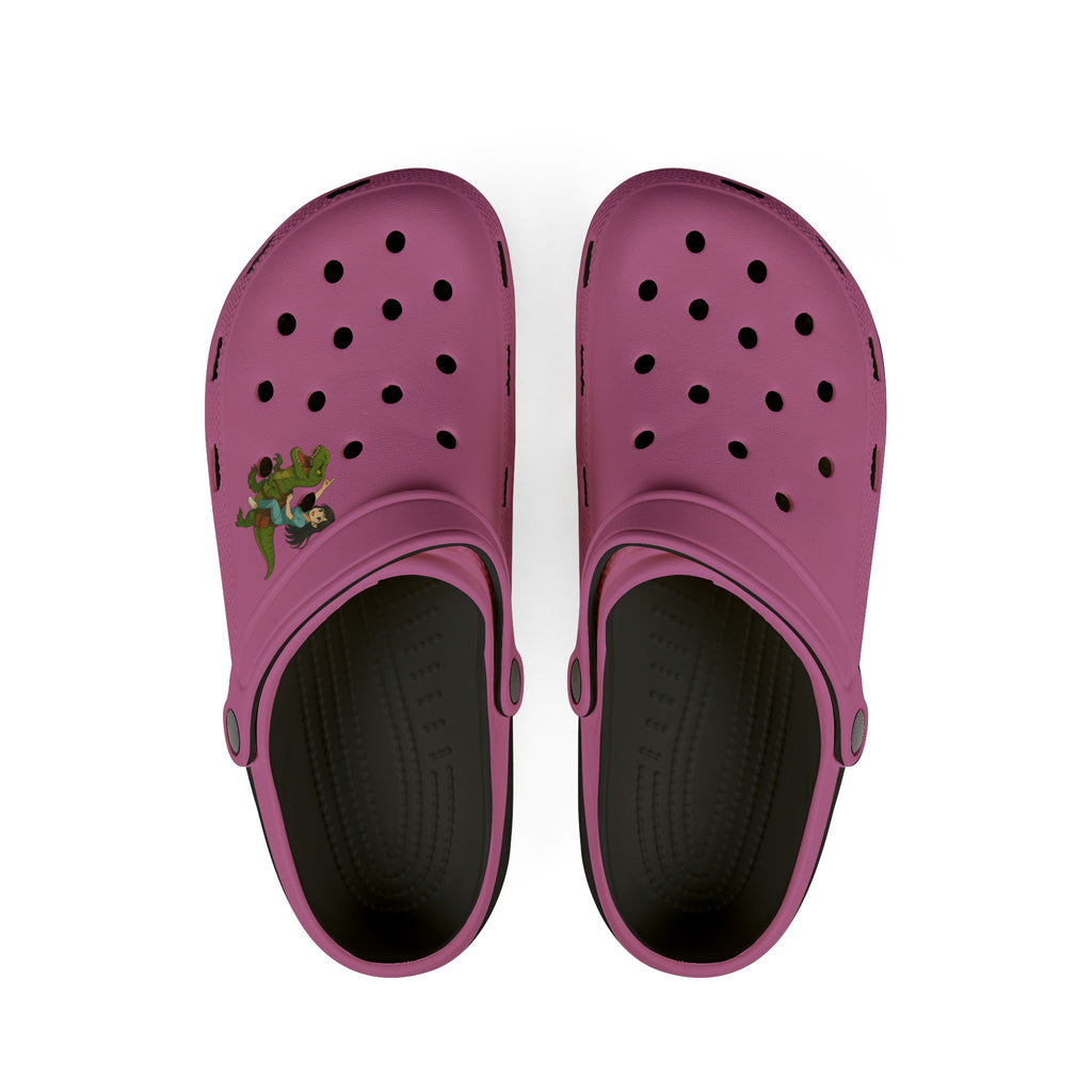 Cute Dino Riding Nurse EVA Foam Clogs – All-Day Comfort for Healthcare Workers