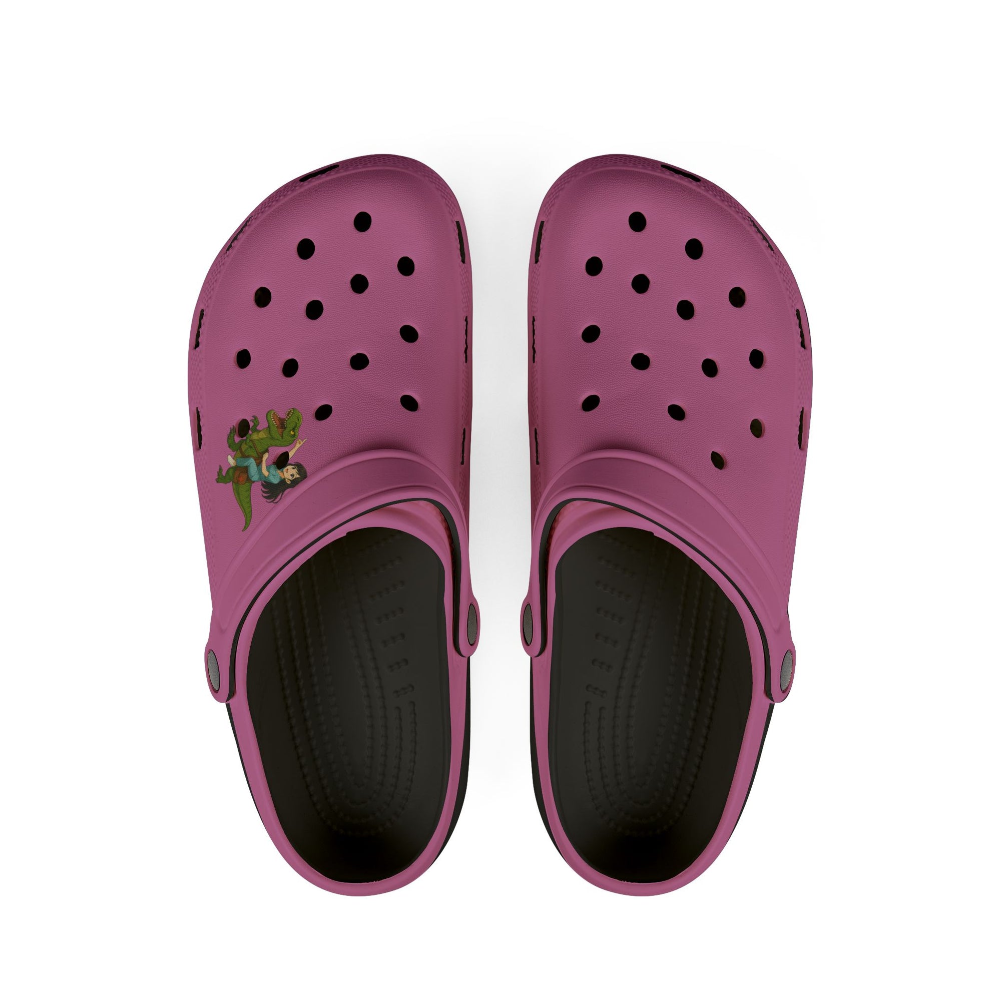 Cute Dino Riding Nurse EVA Foam Clogs – All-Day Comfort for Healthcare Workers