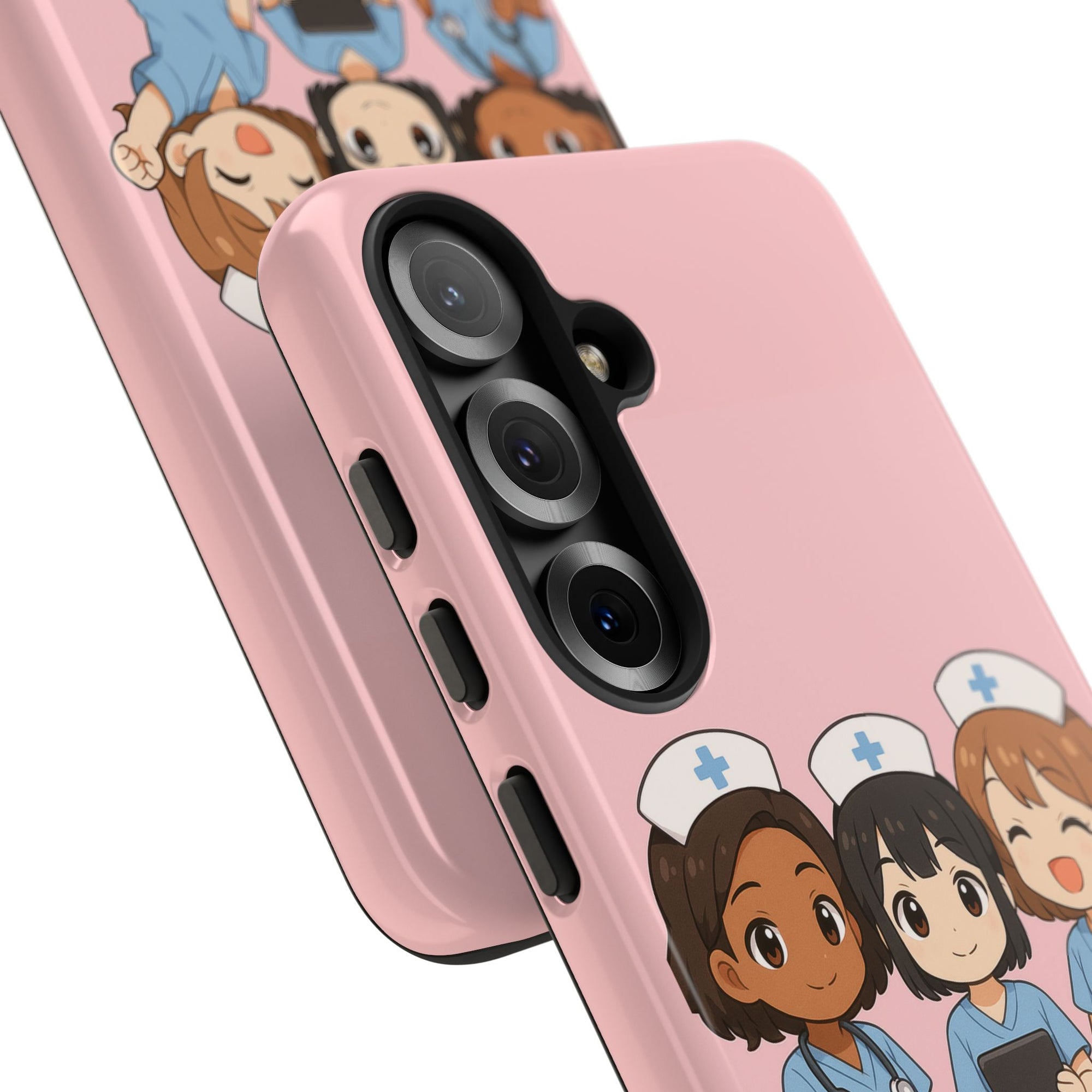 Cute Anime Nurse Phone Case – Pink, Medical-Inspired Design