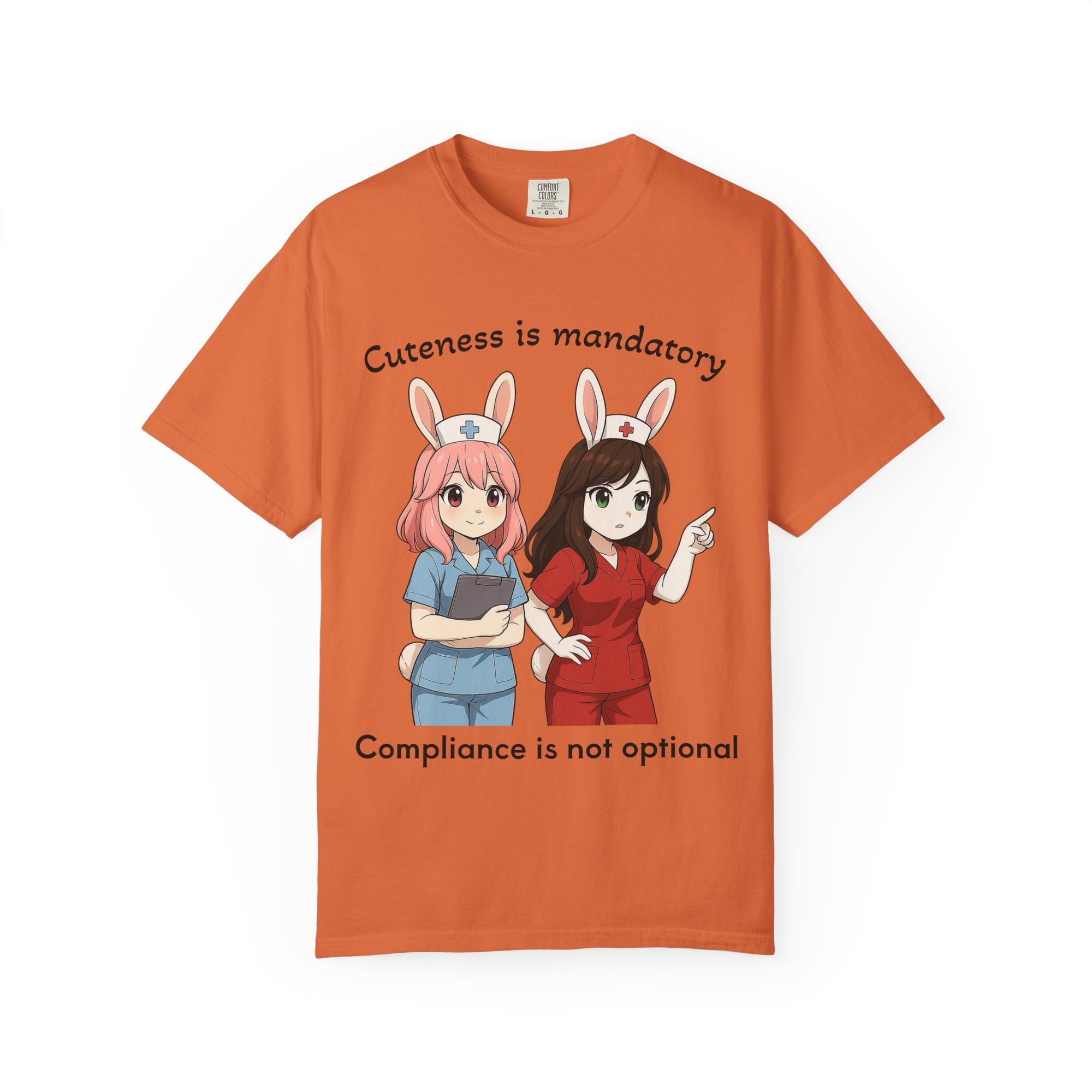 Cute Bunny Nurse Shirt – “Cuteness Is Mandatory” – Premium Comfort Colors Tee