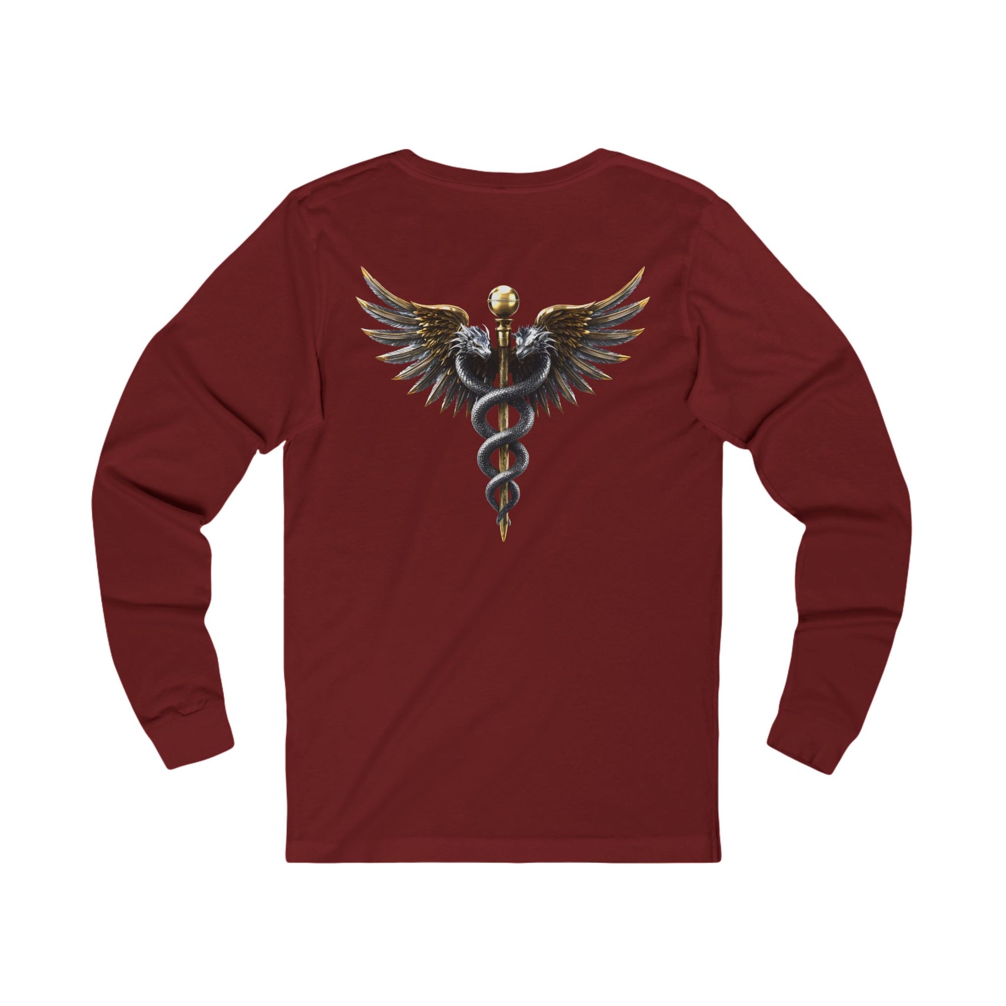 Caduceus & Heartbeat Long Sleeve Shirt for Medical Professionals