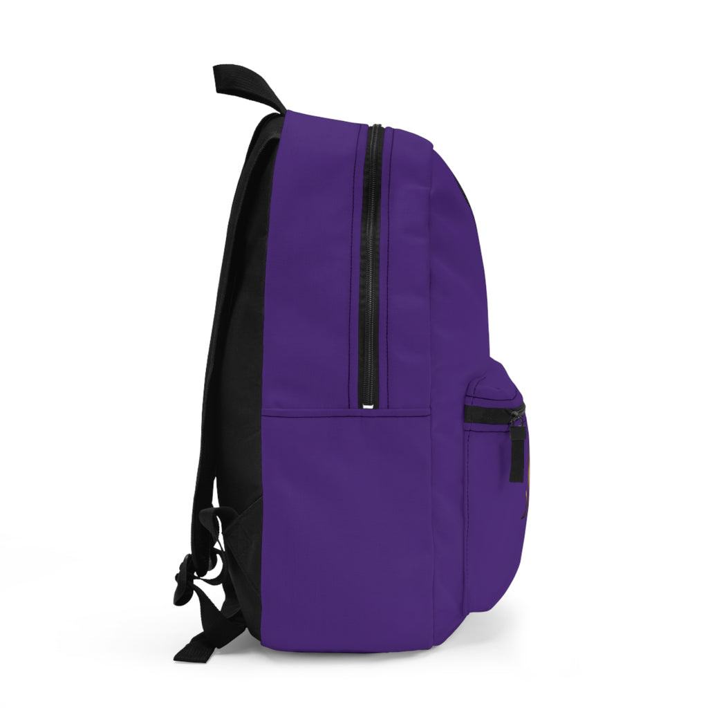 The Healer’s Backpack – Medical Caduceus & Gold Heartbeat Nursing Backpack (Purple)