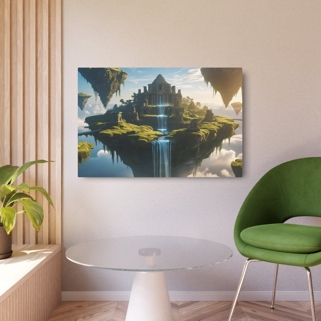 Fantasy Floating Islands Metal Wall Art – Epic Sky Decor