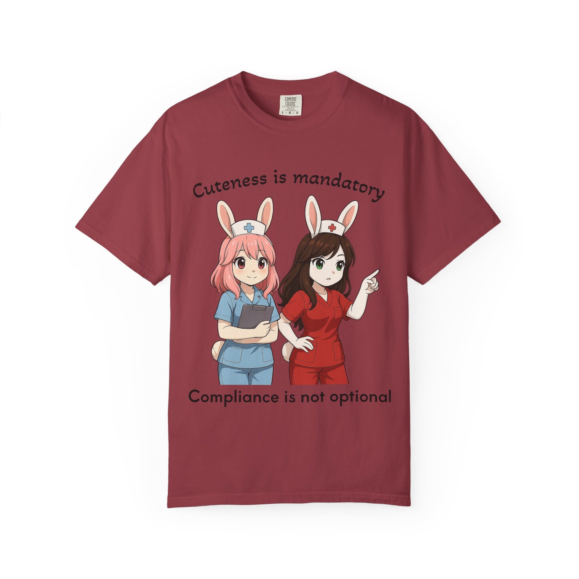 Cute Bunny Nurse Shirt – “Cuteness Is Mandatory” – Premium Comfort Colors Tee