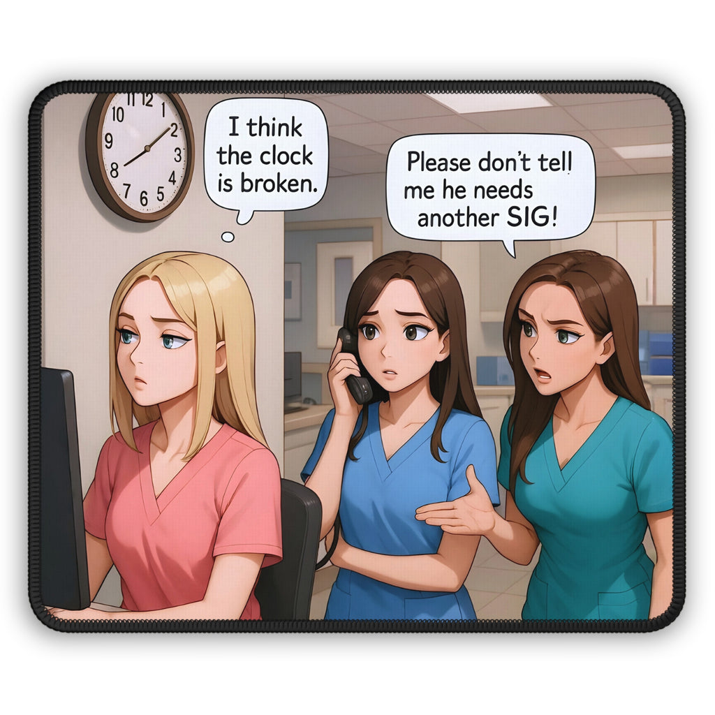 Nurse Humor Mouse Pad - The Life of a Nurse in One Scene