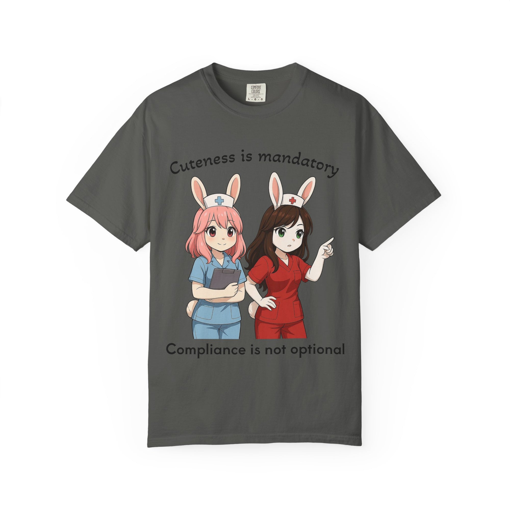 Cute Bunny Nurse Shirt – “Cuteness Is Mandatory” – Premium Comfort Colors Tee