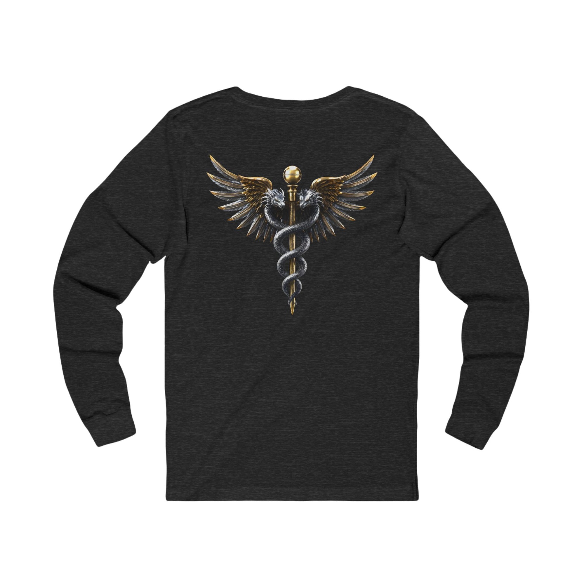 Caduceus & Heartbeat Long Sleeve Shirt for Medical Professionals