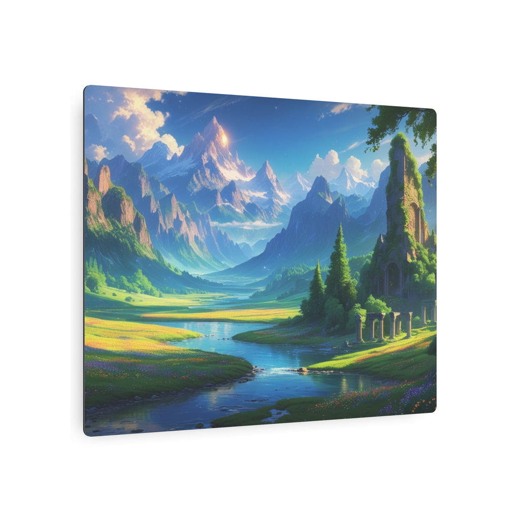 Fantasy Mountain Landscape Metal Wall Art – Scenic Decor